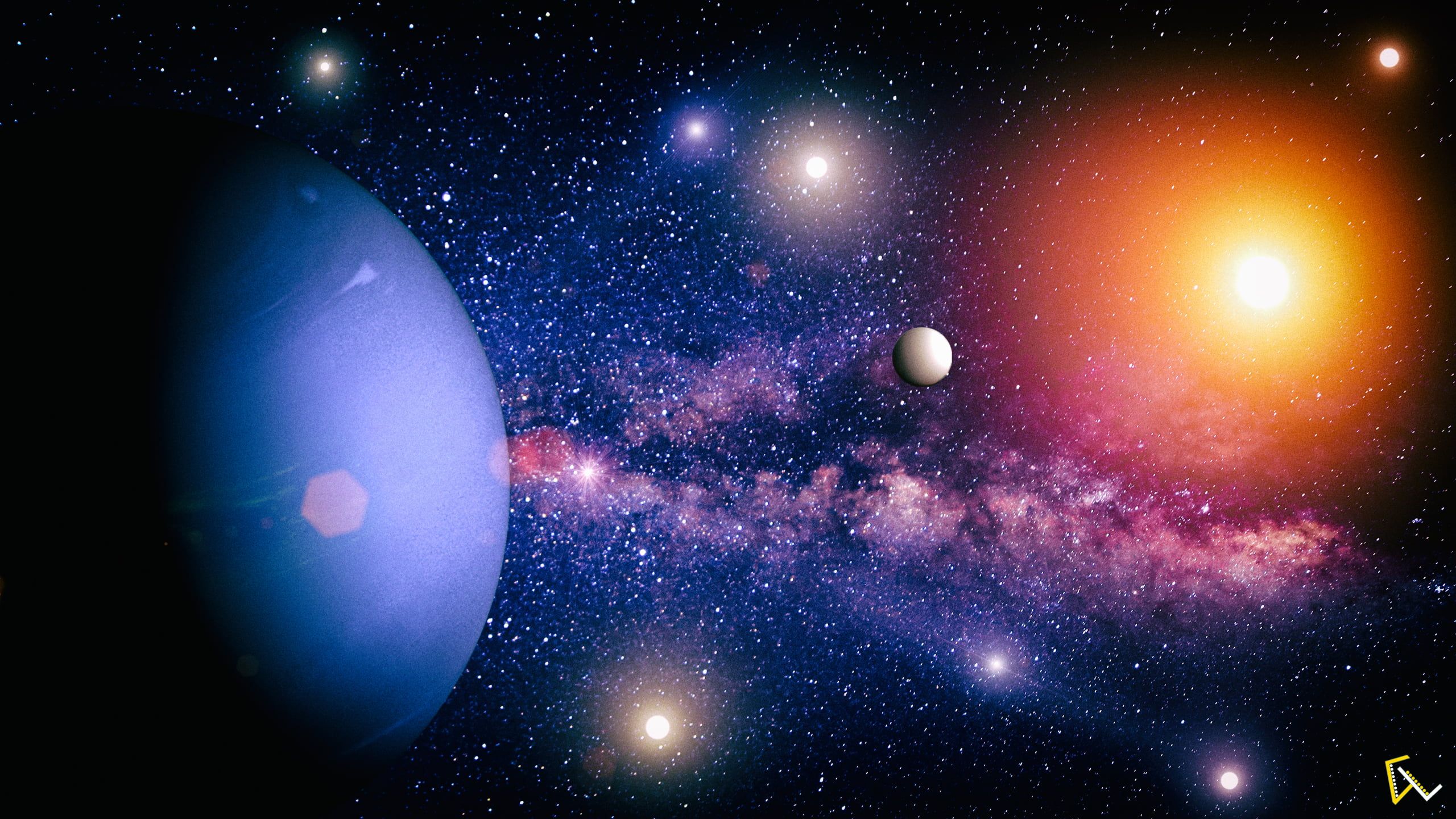 Pianeta Nettuno blu spazio, 1920x1080 1080p, Desktop