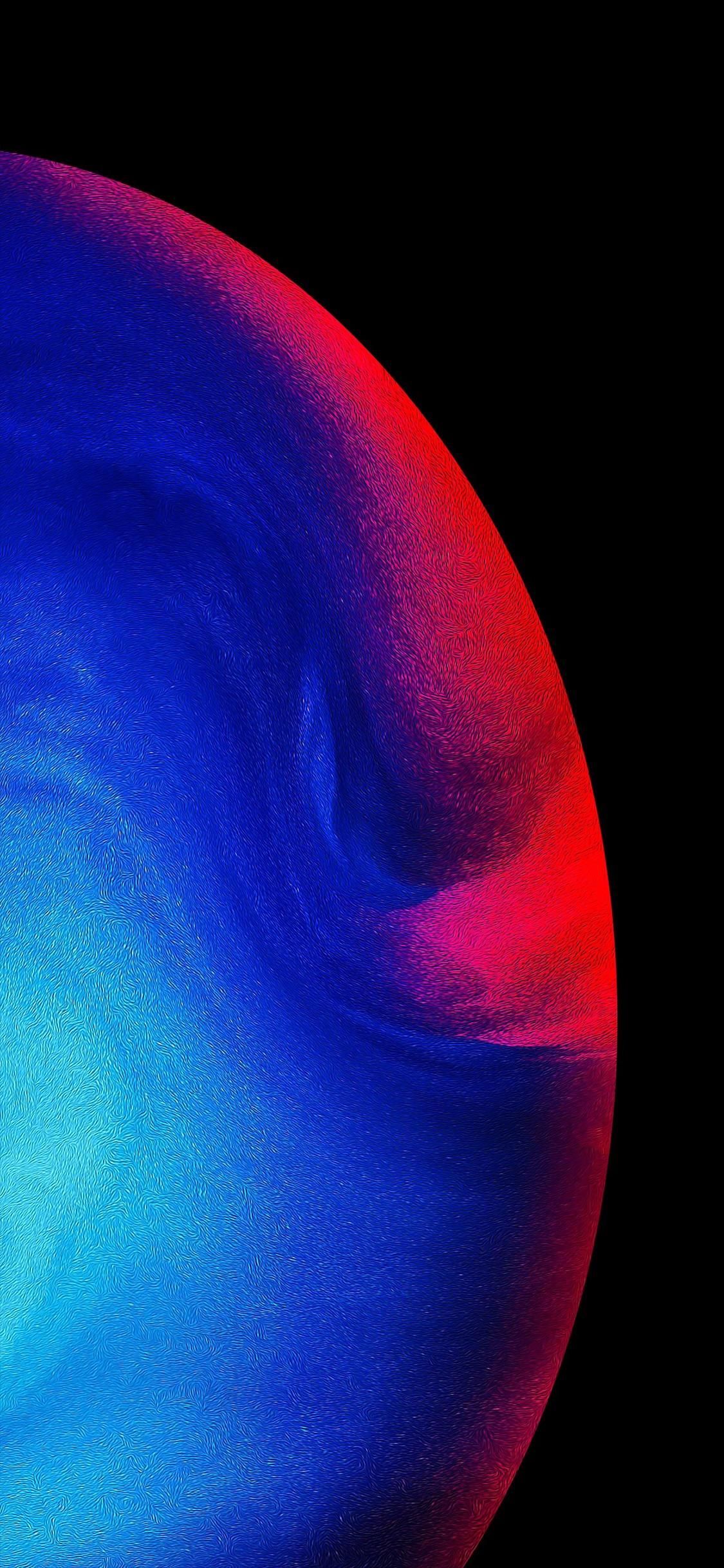 Pianeta Nettuno blu rosso, 1125x2436 Verticale, iPhone Air