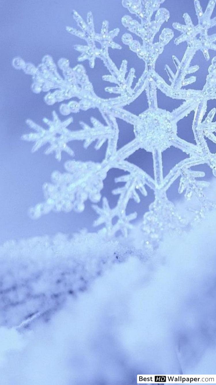 Fiocco di neve blu chiaro, 750x1334 Verticale, iPhone