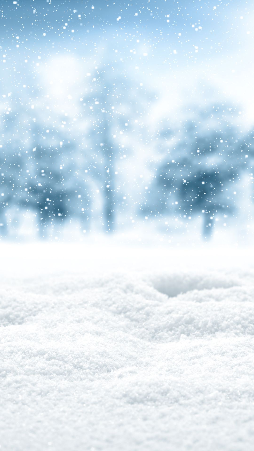 Neve sfocata con fiocchi, 1080x1920 Verticale, Telefono