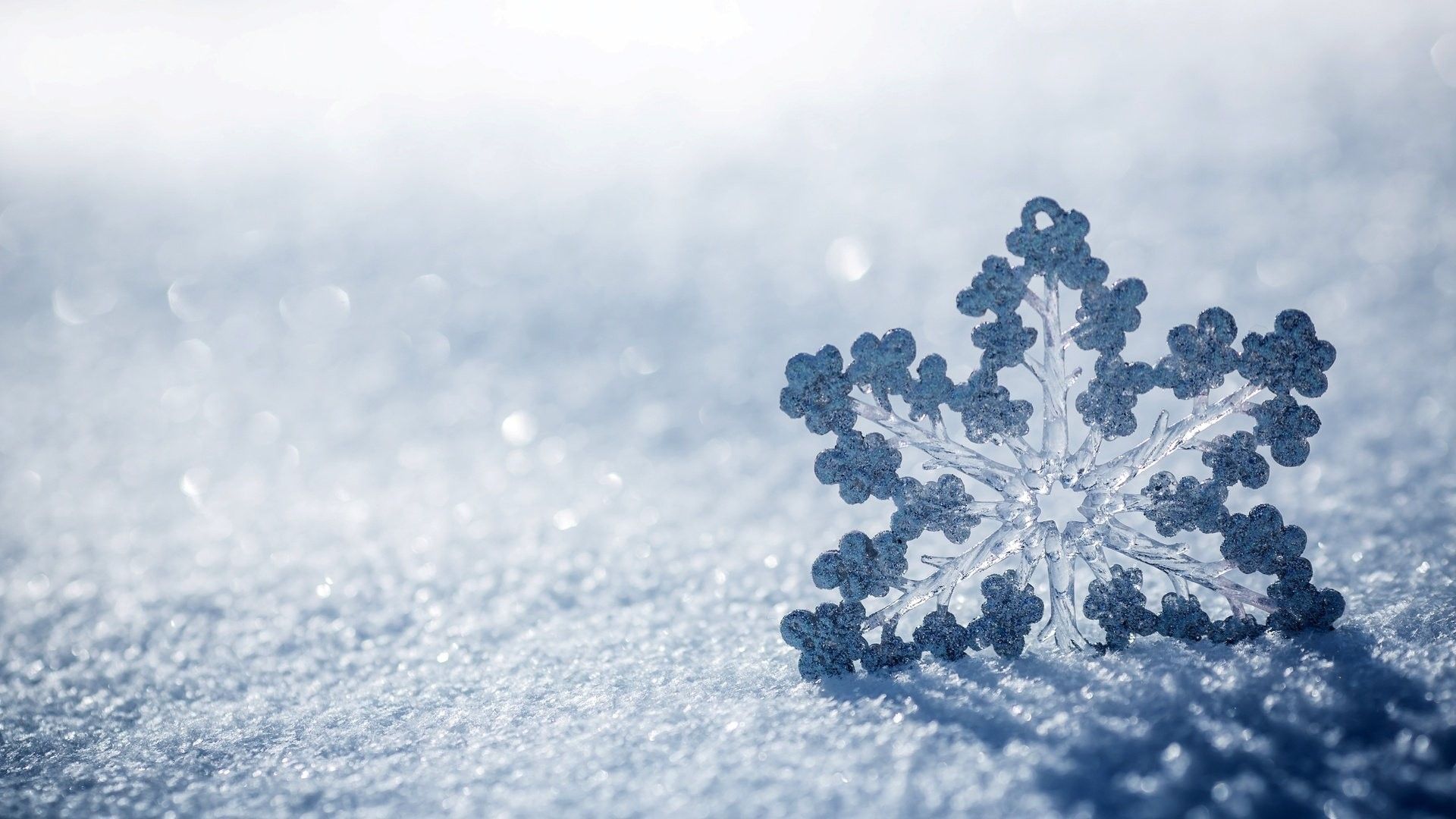 Fiocco di neve sulla neve, 1920x1080 Full HD 1080p, PC Desktop