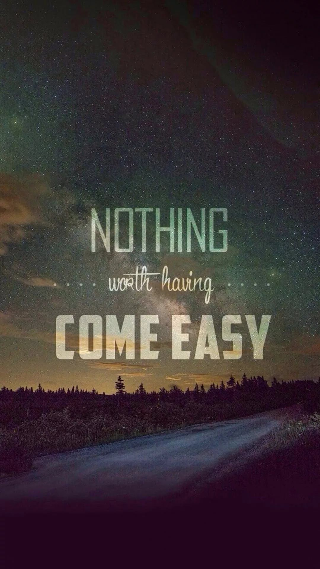Frase motivazionale su cielo notturno, 1080x1920 Full HD Verticale, Smartphone