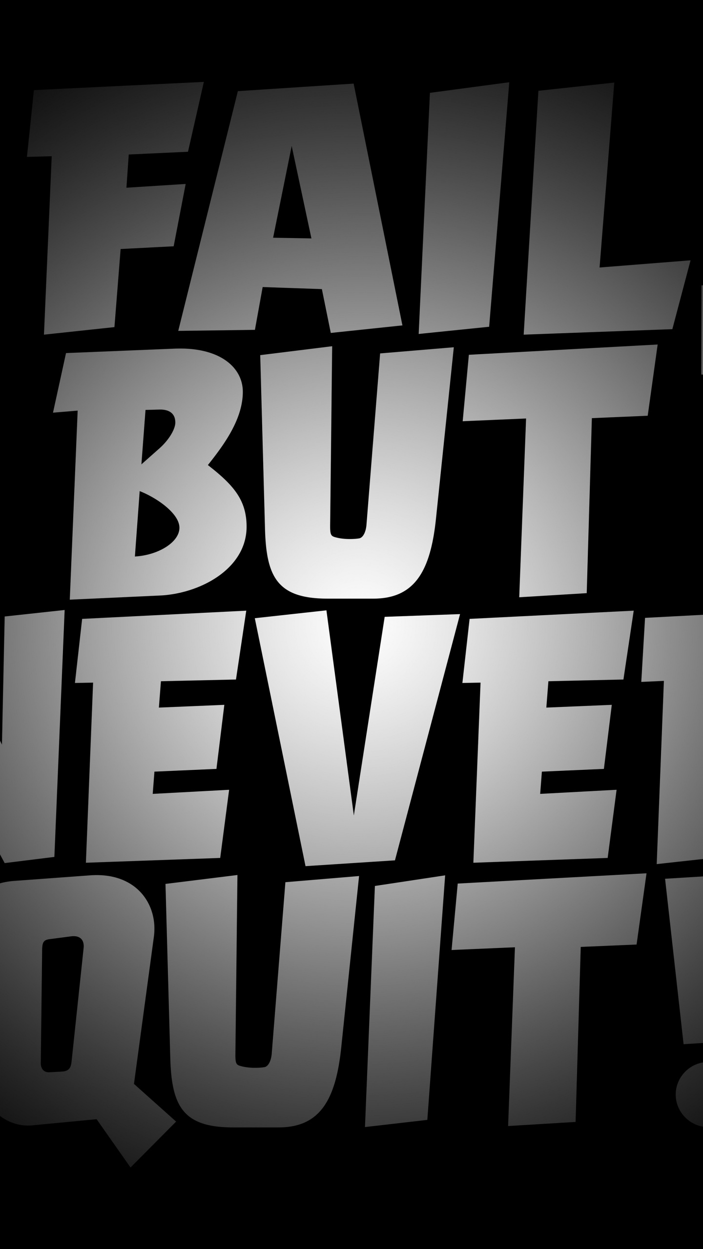 Testo motivazionale bianco nero, 1440x2560 Verticale, Samsung Galaxy