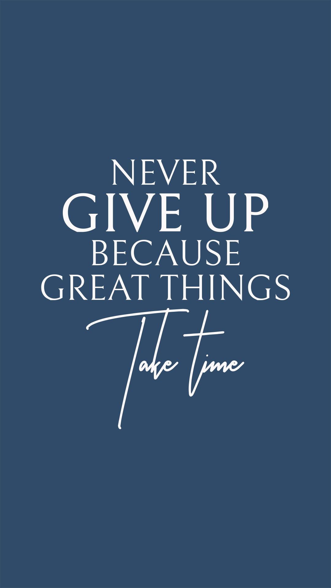 Frase motivazionale sfondo blu, 1080x1920 Verticale, Mobile