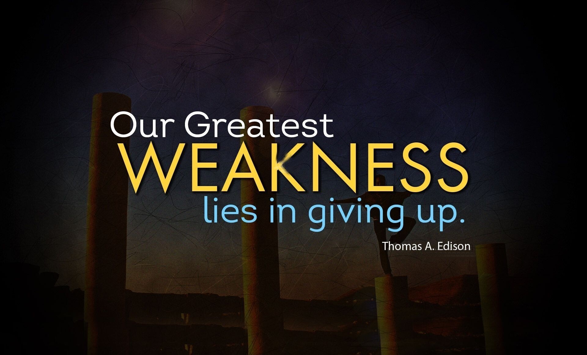 Citazione motivazionale Thomas Edison, 1920x1164 Full HD 1080p, Desktop