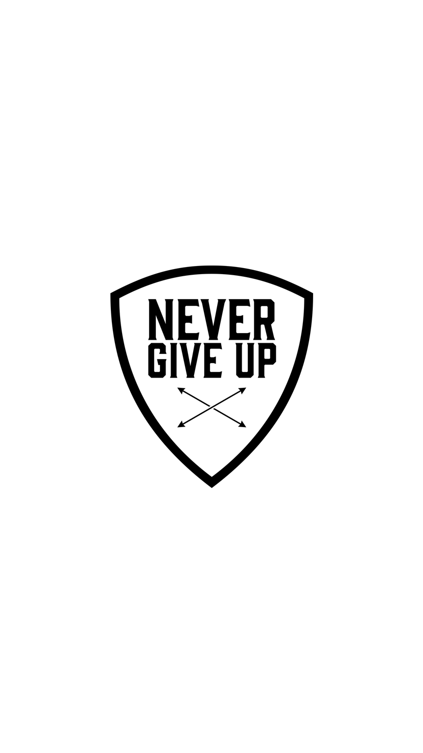 Stemma Never Give Up bianco/nero, 828x1472 Full HD Verticale, Smartphone