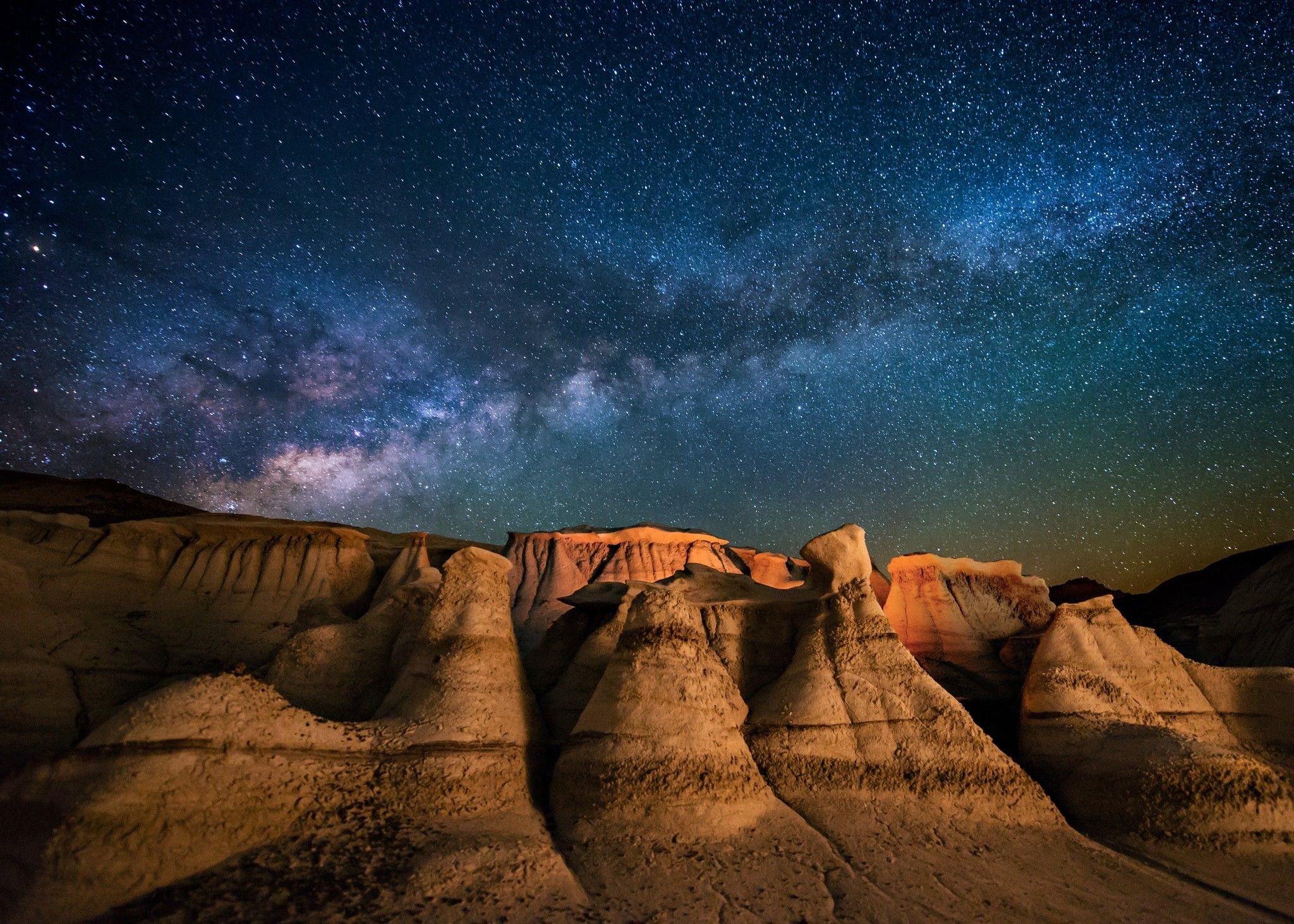 Roccia deserto Via Lattea, 2048x796 21:9, Ultrawide