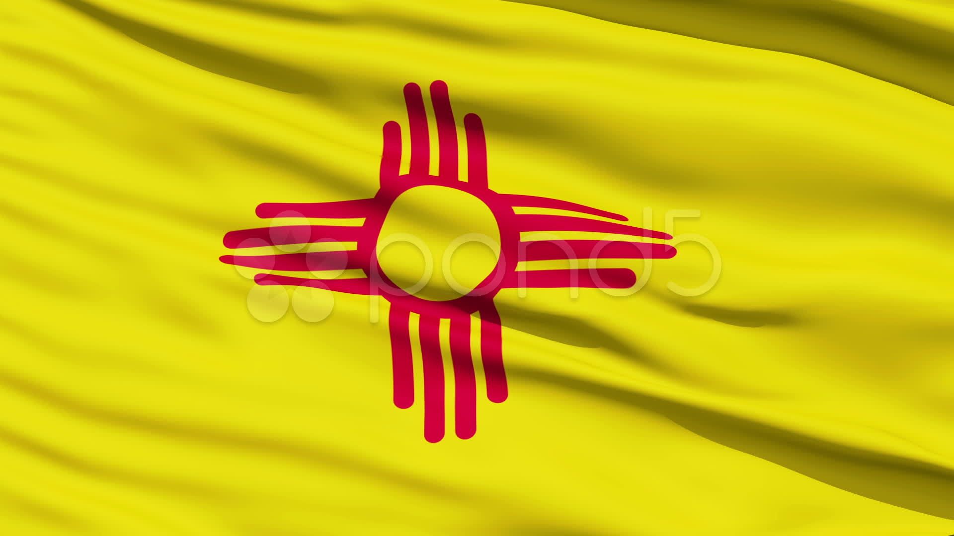 Bandiera New Mexico gialla, 1920x1080 Full HD, PC Desktop