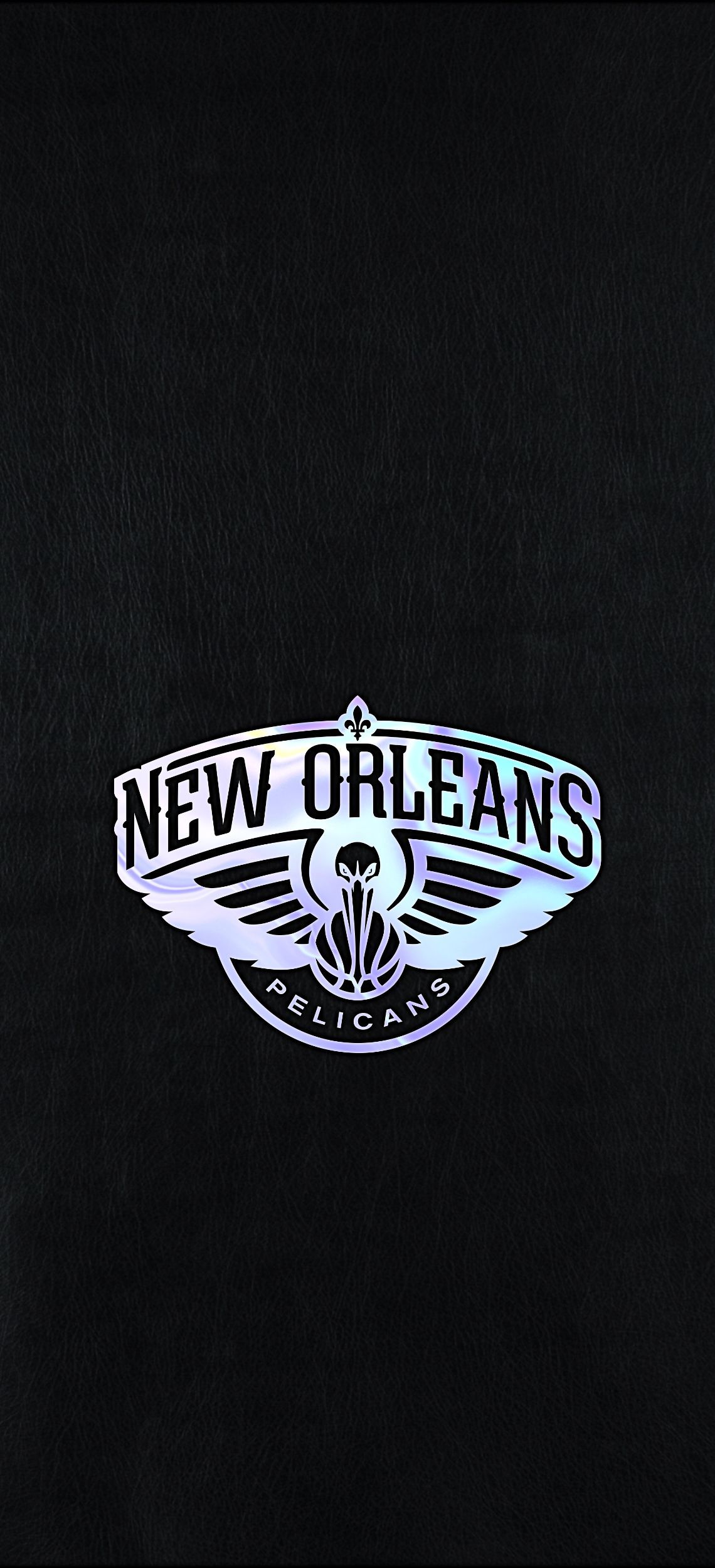Logo New Orleans Pelicans nero, 1140x2500 Full HD Verticale, iPhone