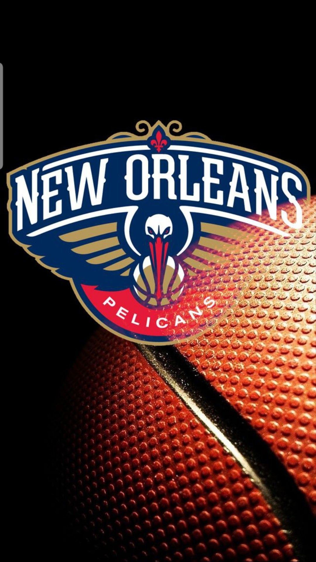 Logo New Orleans Pelicans basket, 1080x1920 Verticale, iPhone Pro Max