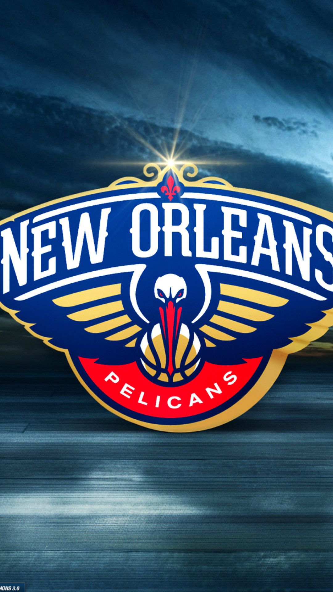 Logo New Orleans Pelicans, basket, 1080x1920 Verticale, iPhone Pro