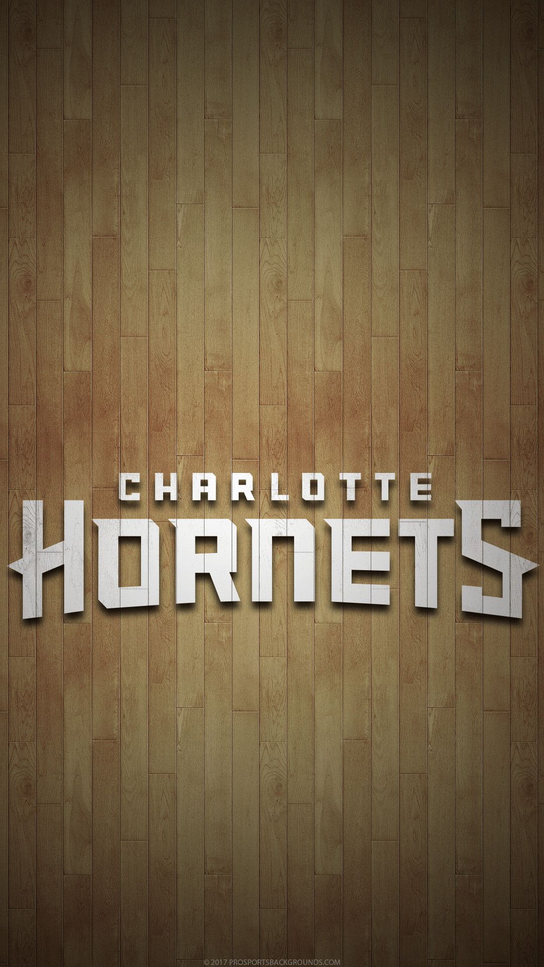 Logo Charlotte Hornets legno, 1080x1920 Verticale, iPhone Pro Max