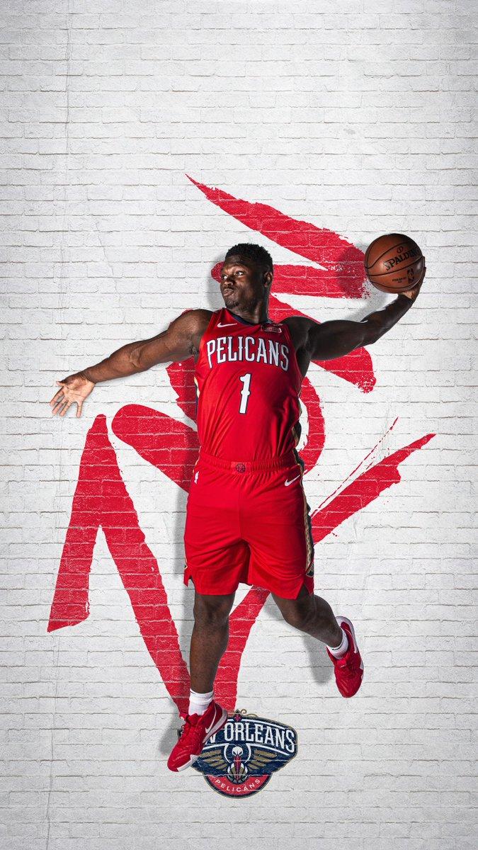 Zion Williamson New Orleans Pelicans, 675x1200 Full HD Verticale, iPhone