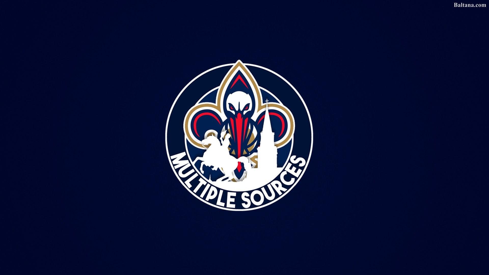 Logo New Orleans Pelicans blu, 1920x1080 1080p, Desktop