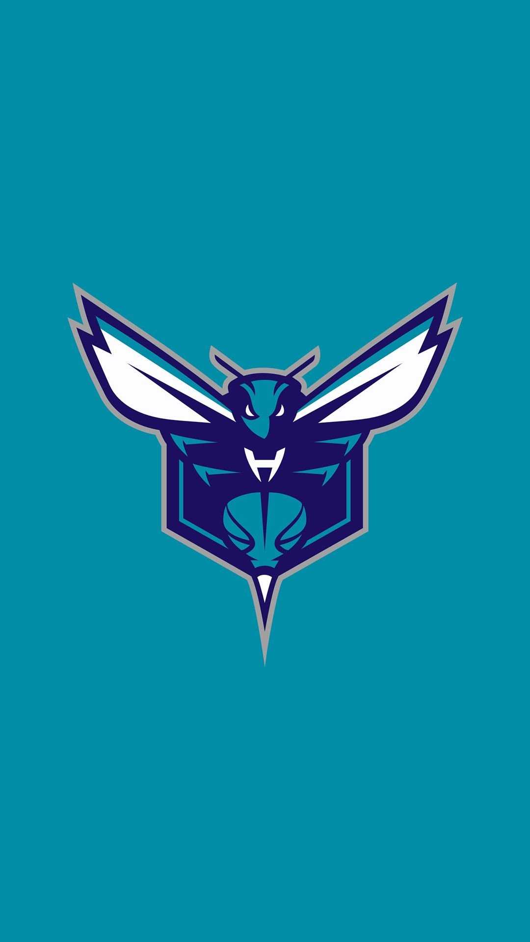 Logo Charlotte Hornets calabrone, 1080x1920 Verticale, iPhone Plus