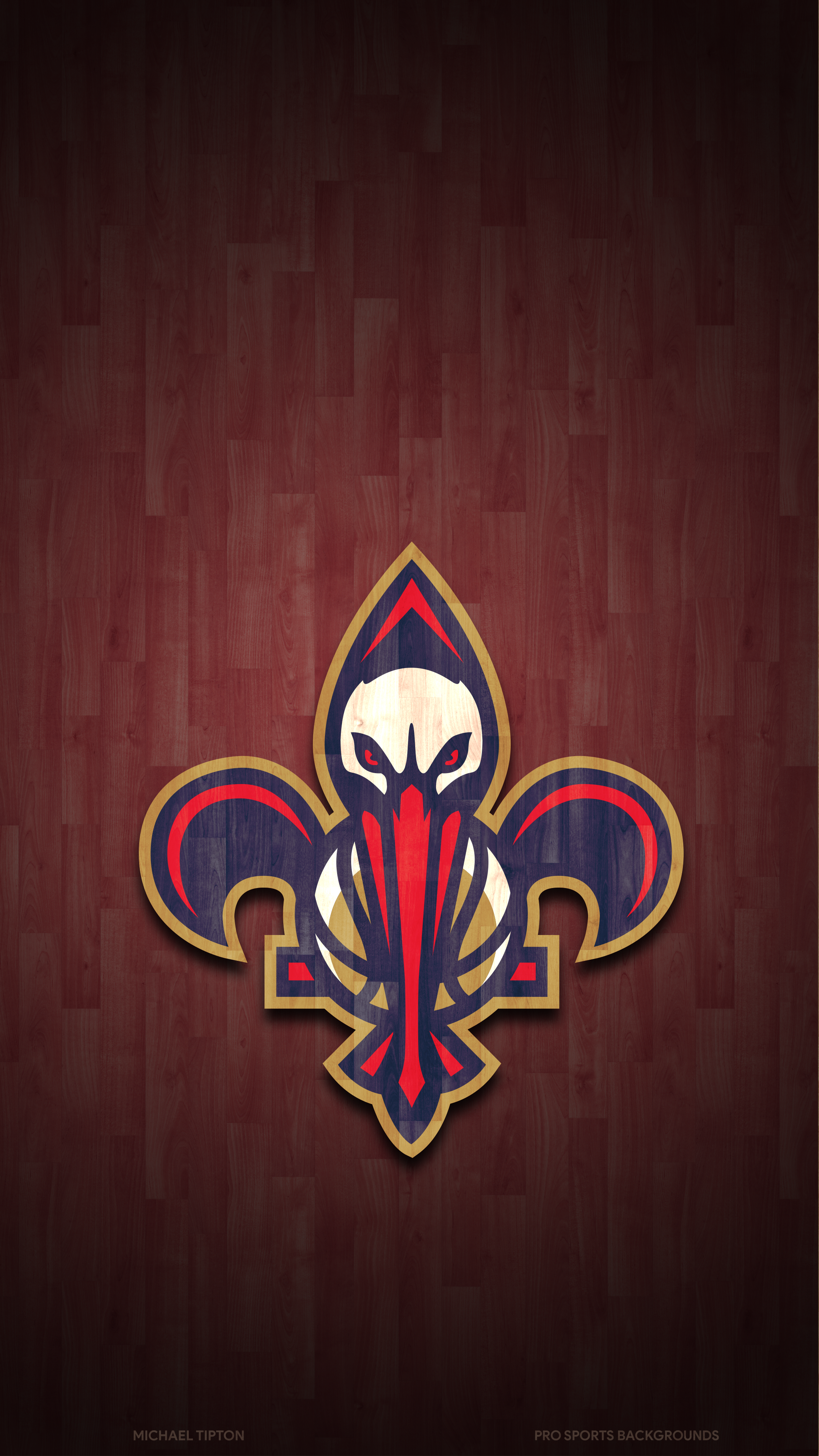 Logo New Orleans Pelicans, basket, 2160x3840 Full HD Verticale, iPhone Pro