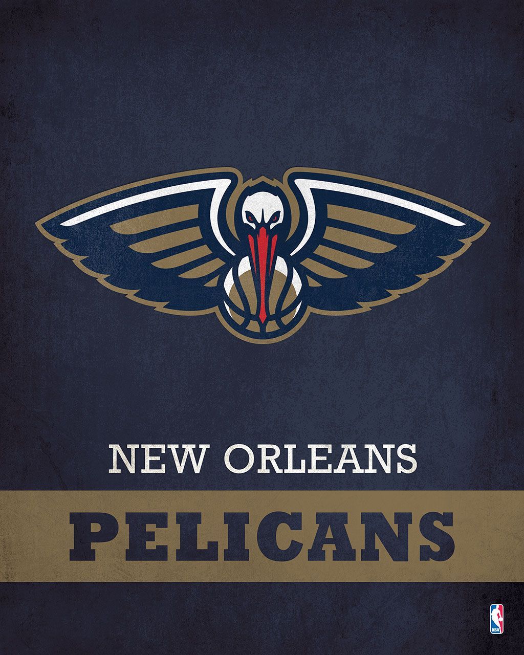 Logo New Orleans Pelicans, 1024x1280 Full HD Verticale, iPhone Pro Max