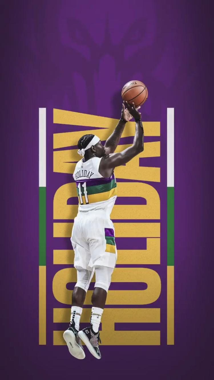Giocatore basket Pelicans salto, 750x1334 Verticale, iPhone Pro Max