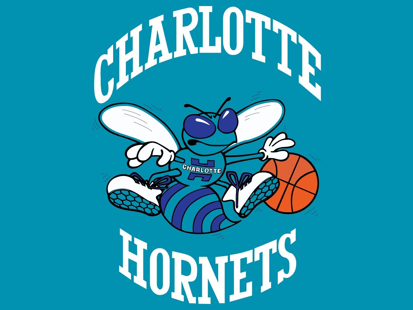 Logo Charlotte Hornets, vespa basket, 1365x1024 720p, Laptop