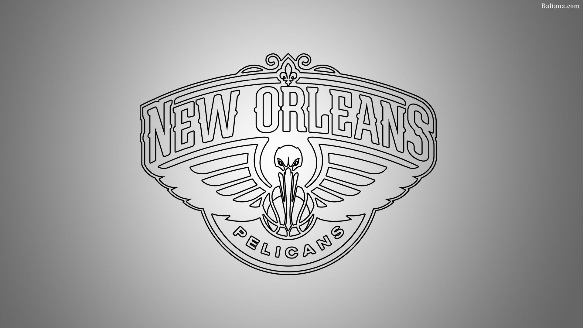Logo New Orleans Pelicans bianco, 1920x1080 Full HD 1080p, PC Desktop