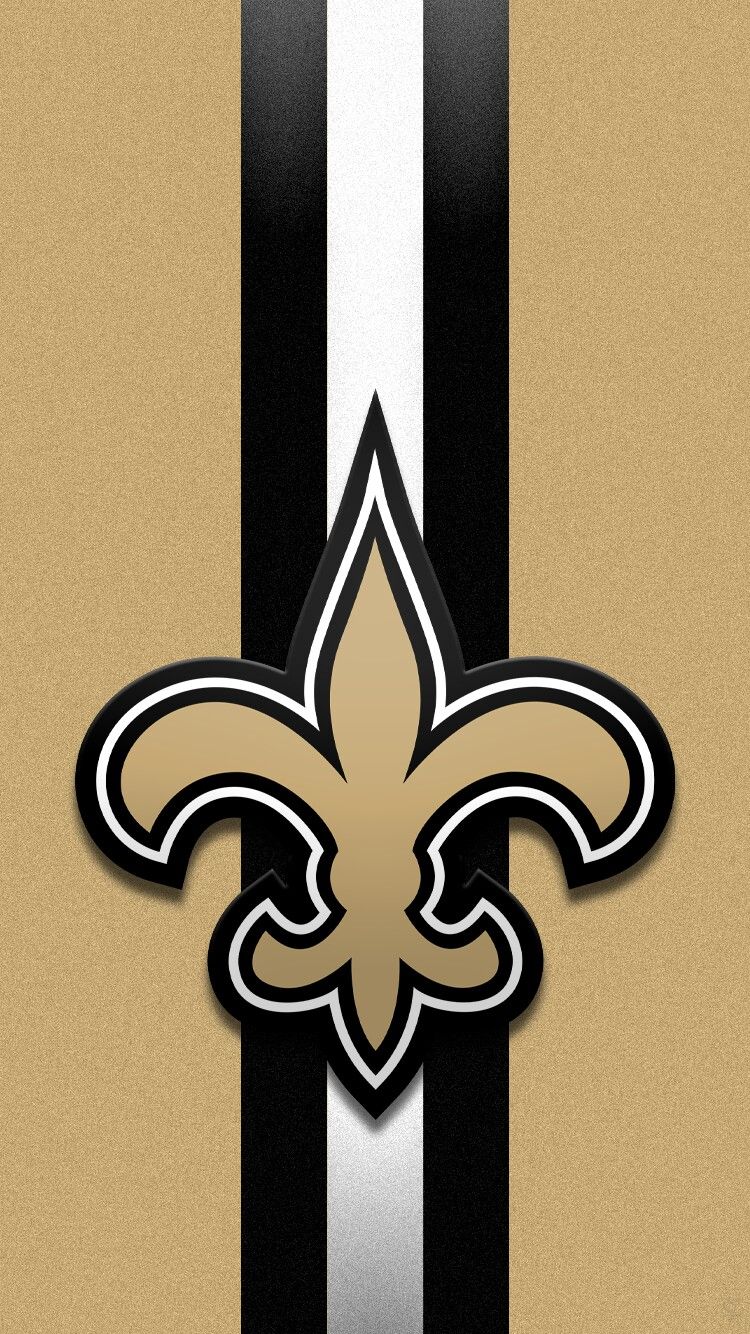 Logo New Orleans Saints fleur-de-lis, football americano, 750x1334 Full HD Verticale, iPhone Pro