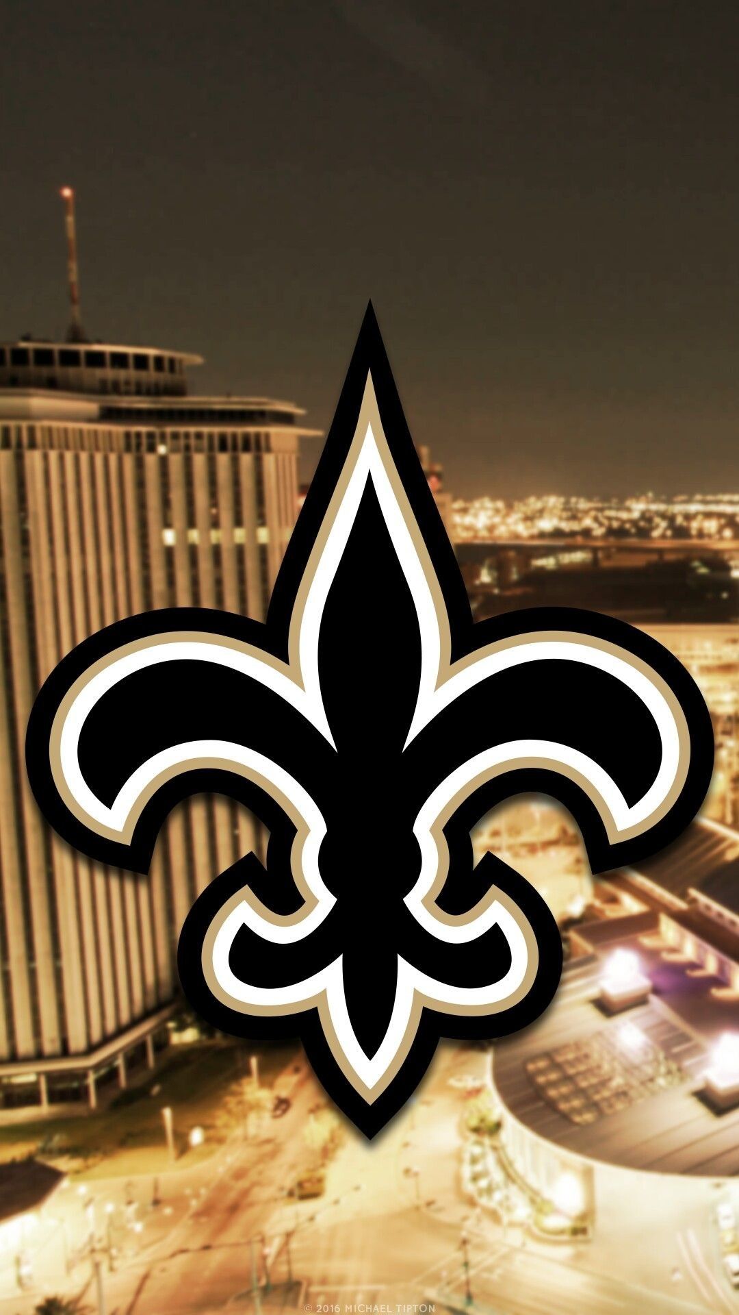 Logo Saints skyline notturno, 1080x1920 Verticale, iPhone Pro Max