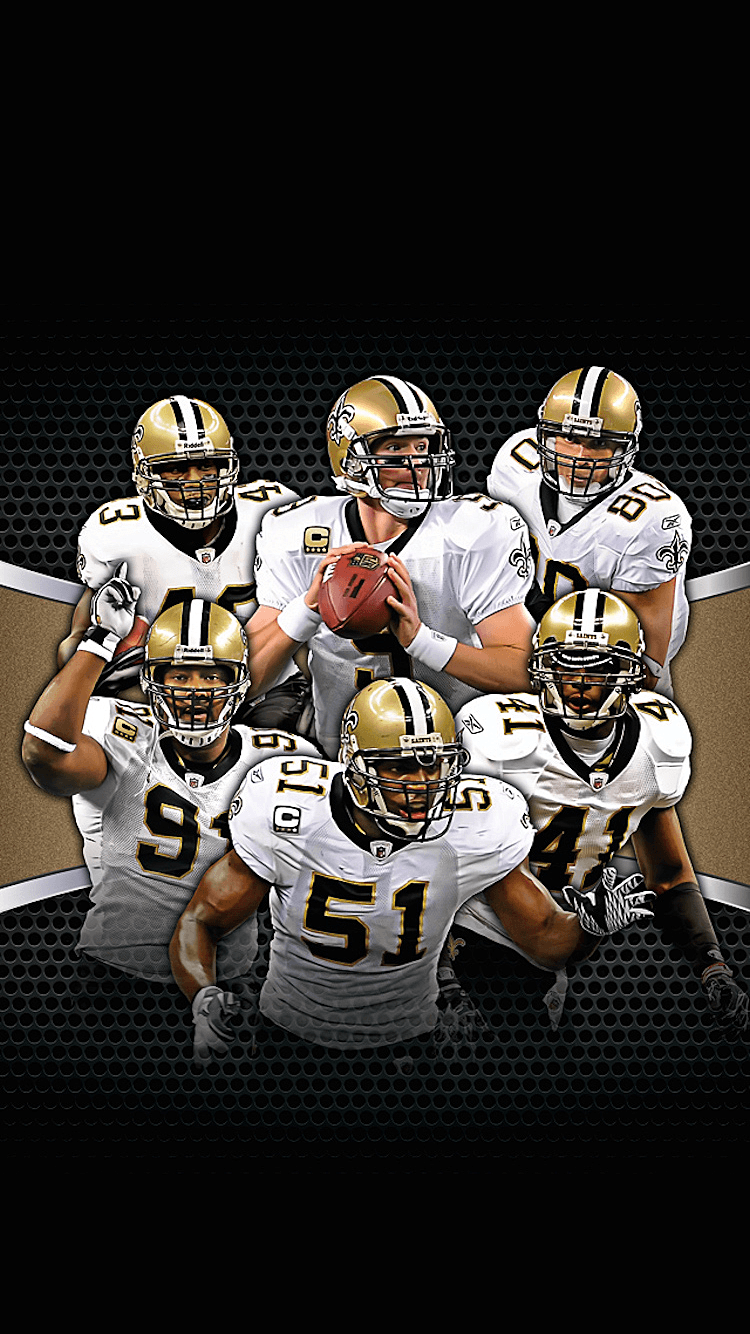 Giocatori New Orleans Saints football, NFL, 750x1334 Full HD Verticale, iPhone Pro