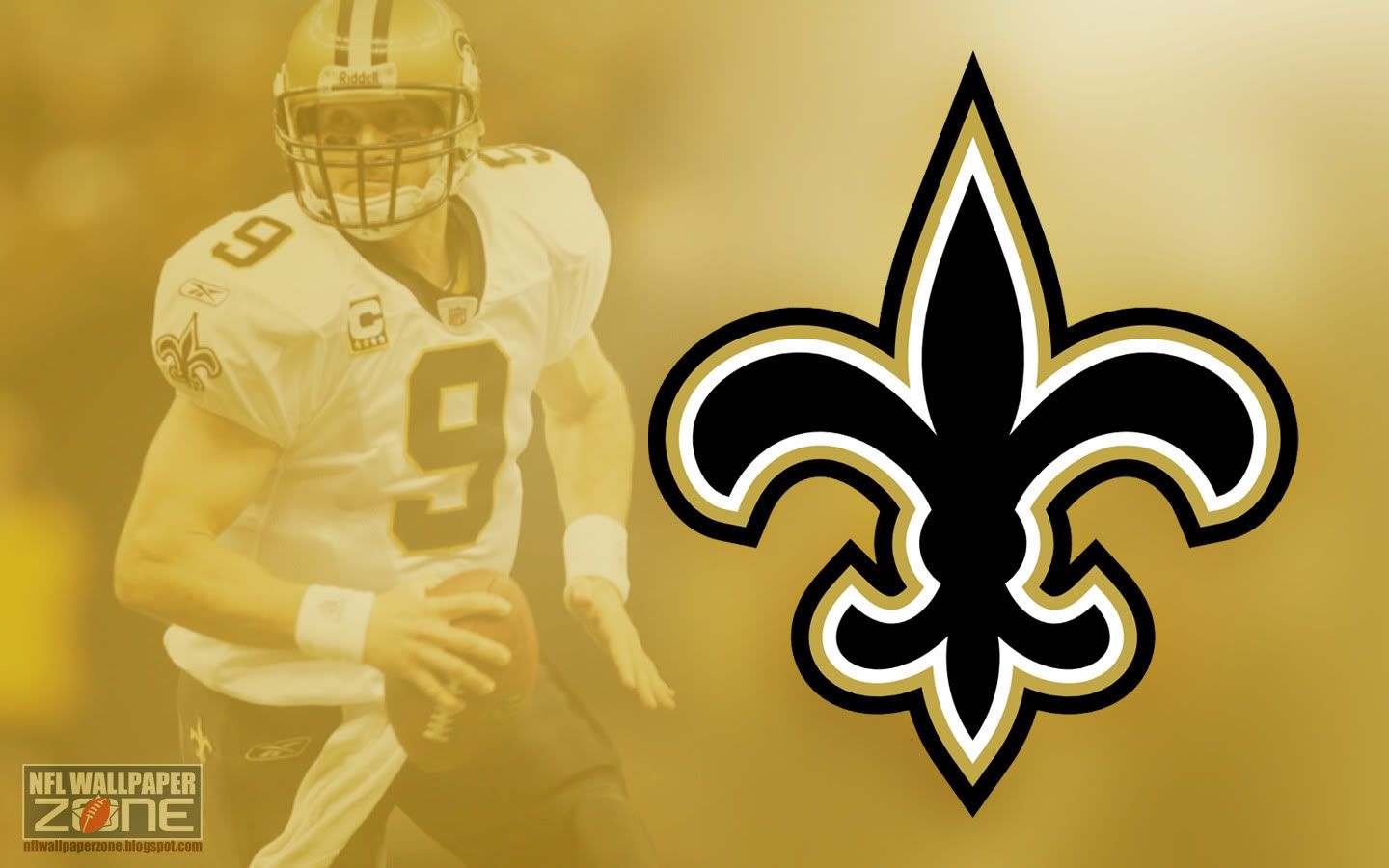 Giocatore Saints e logo fleur-de-lis, 1440x900 720p, PC