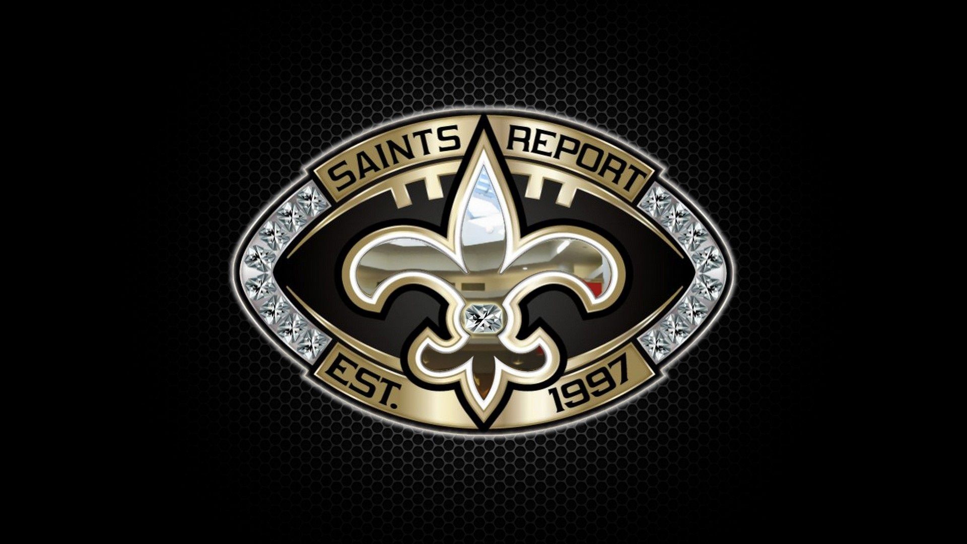 Logo Saints Report New Orleans, 1920x1080 Full HD, Laptop