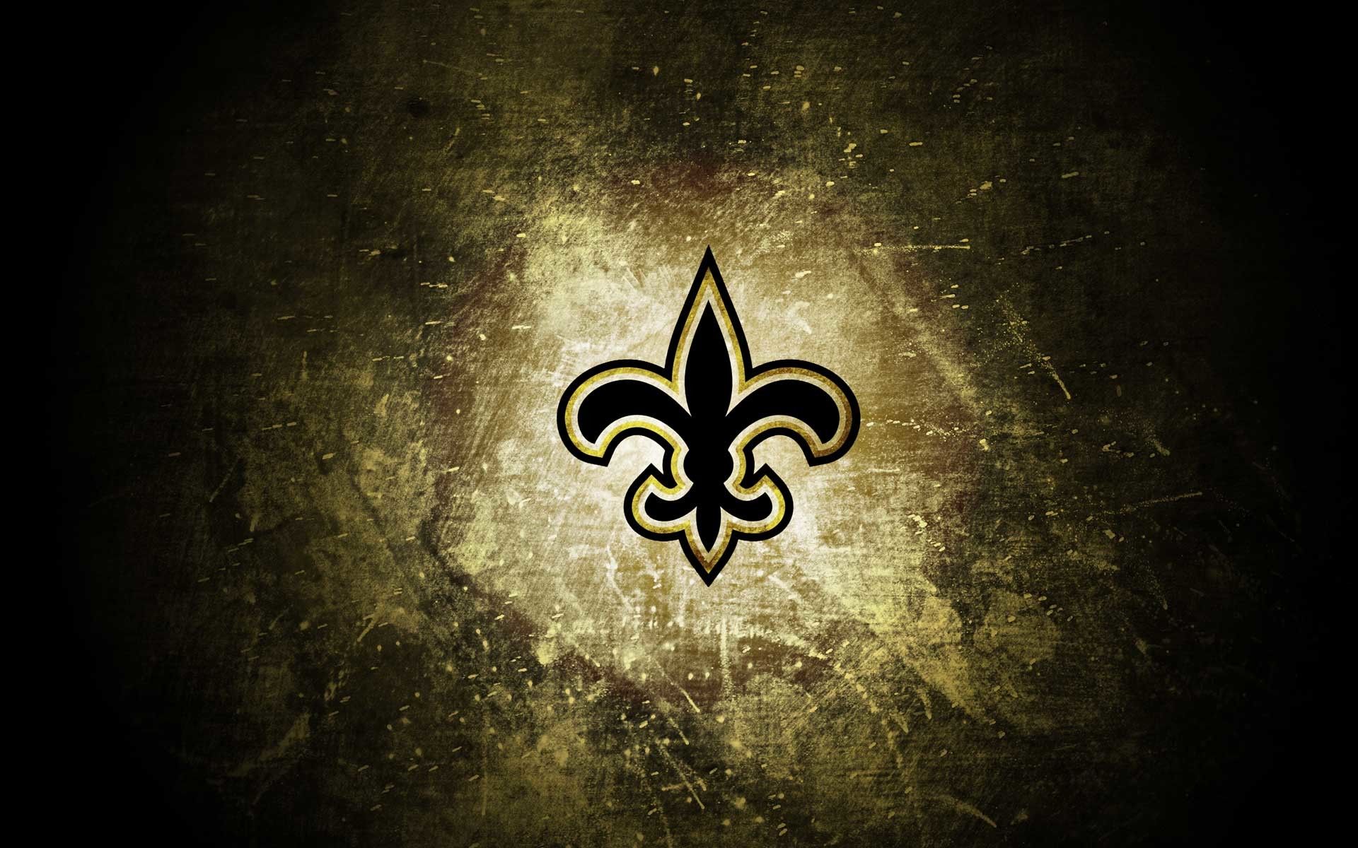 Logo New Orleans Saints, texture dorata, 1920x1200 WUXGA, Desktop