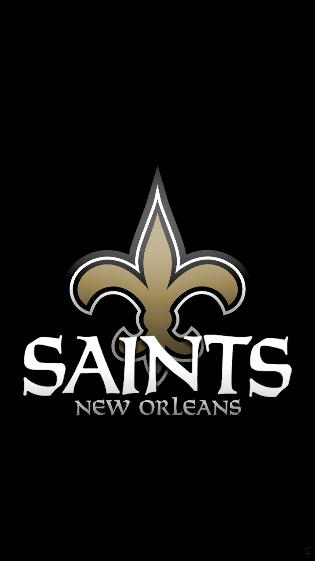 Logo New Orleans Saints, football americano, 1080x1920 Full HD Verticale, iPhone Plus