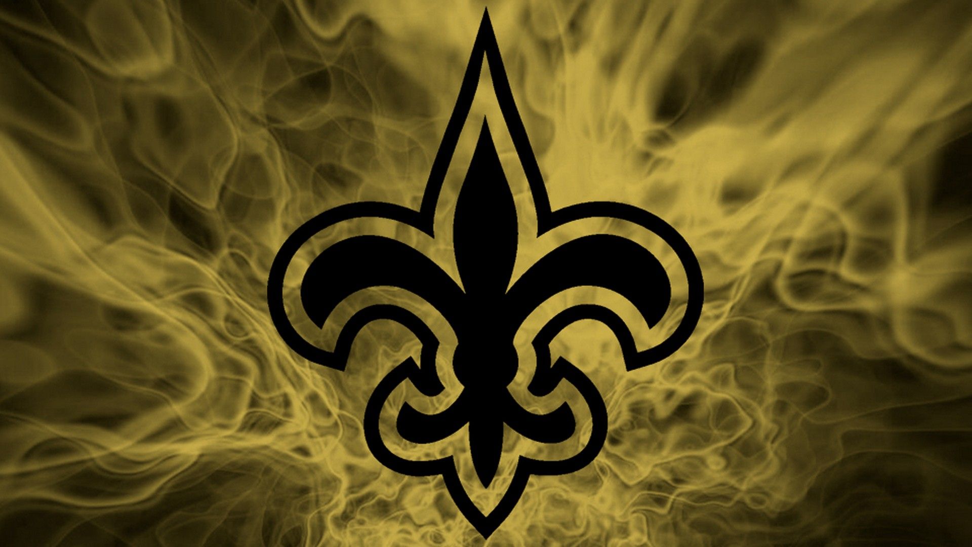 Logo New Orleans Saints fiamme dorate, 1920x1080 Full HD 1080p, PC Desktop