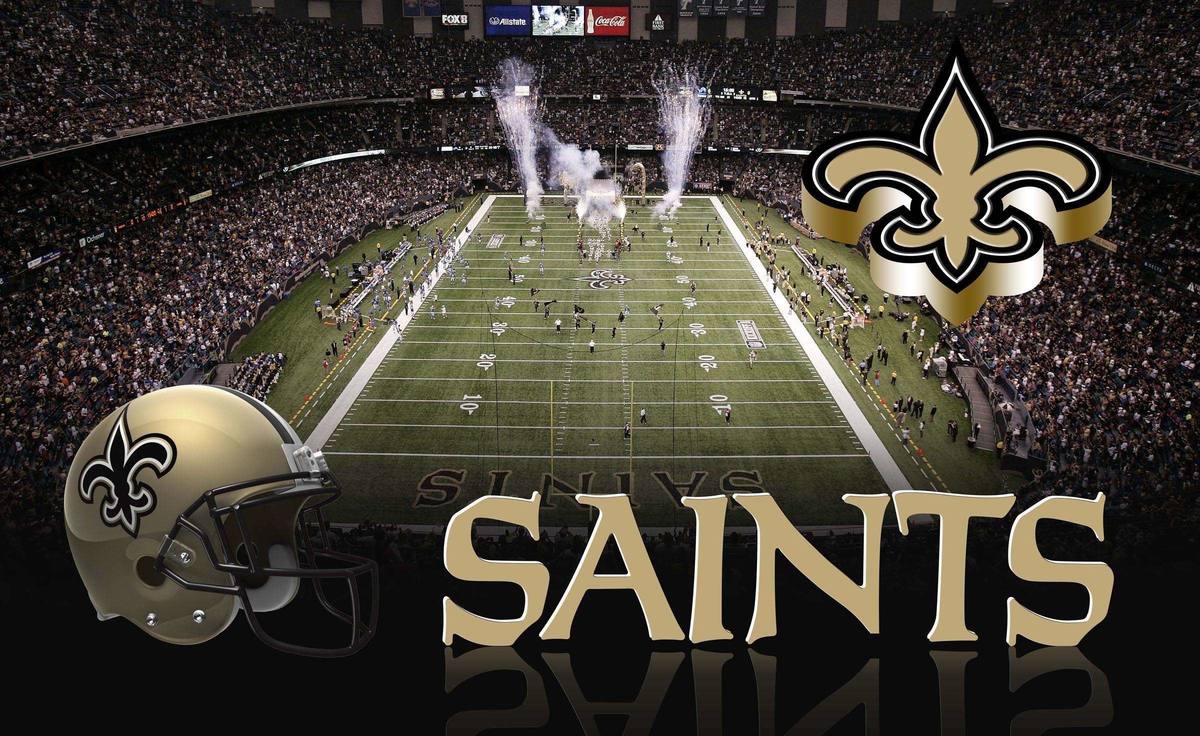 Logo New Orleans Saints stadio, 2400x1471 2K, iMac