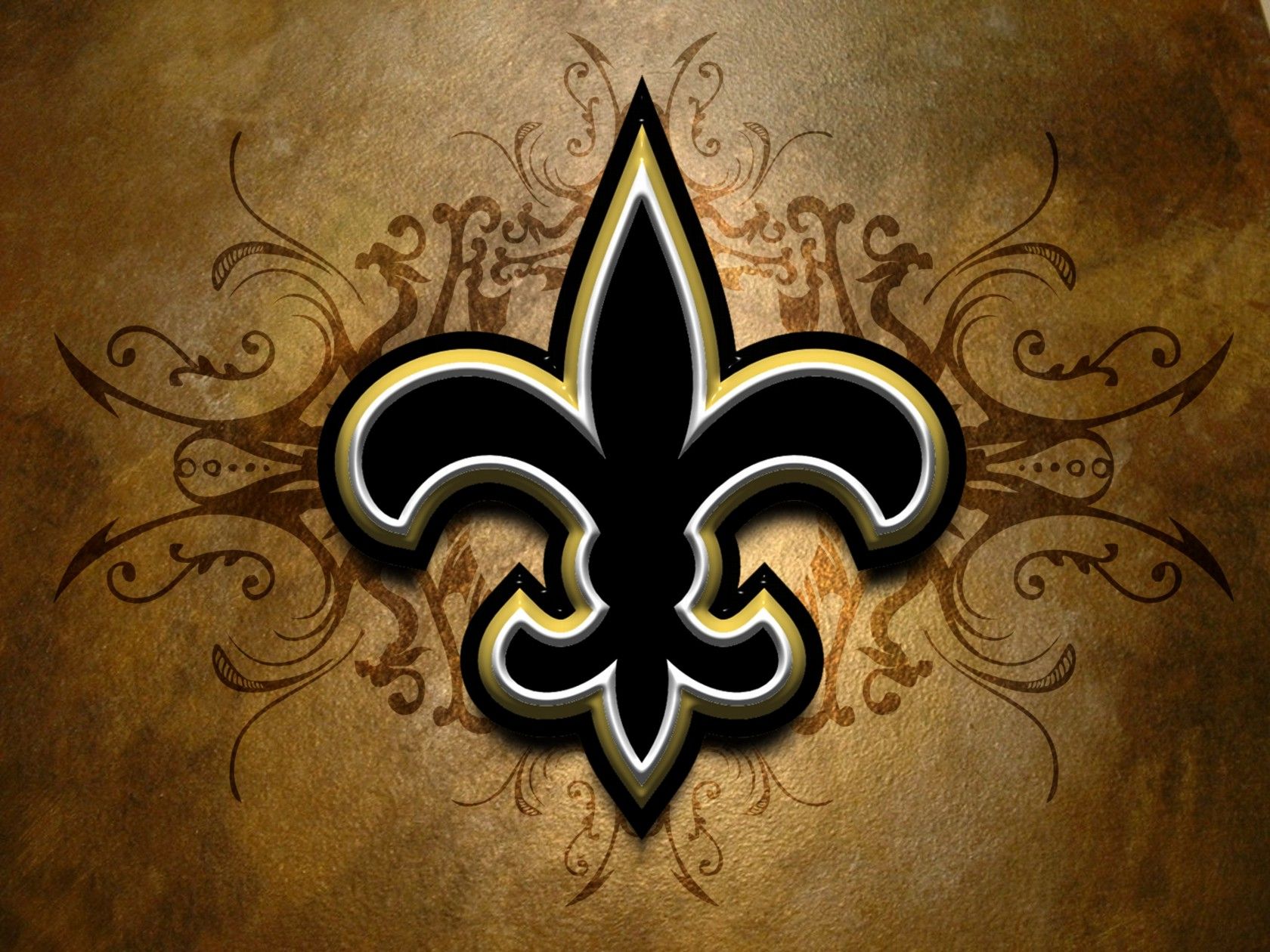 Logo Saints fleur-de-lis dorata, 1680x1260 HD, Desktop