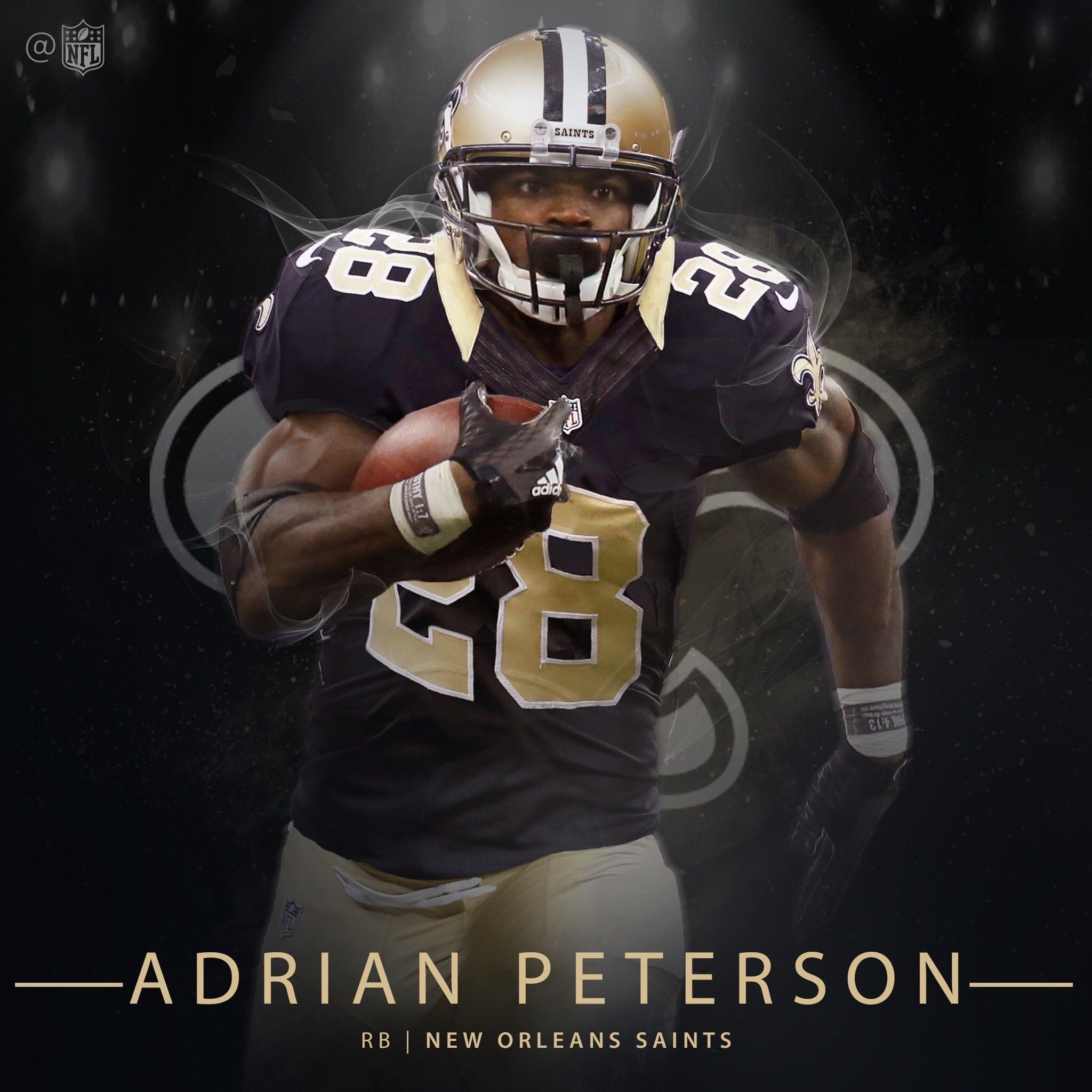Adrian Peterson New Orleans Saints, 2048x2048 2K, Laptop