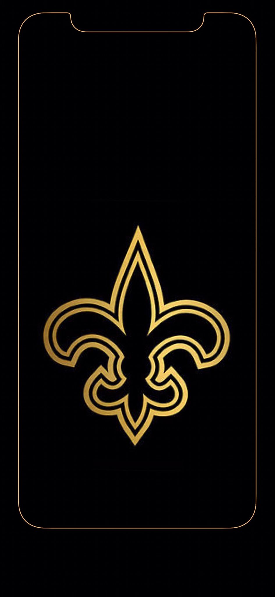 Logo Saints fleur-de-lis dorato, 945x2048 Verticale, iPhone