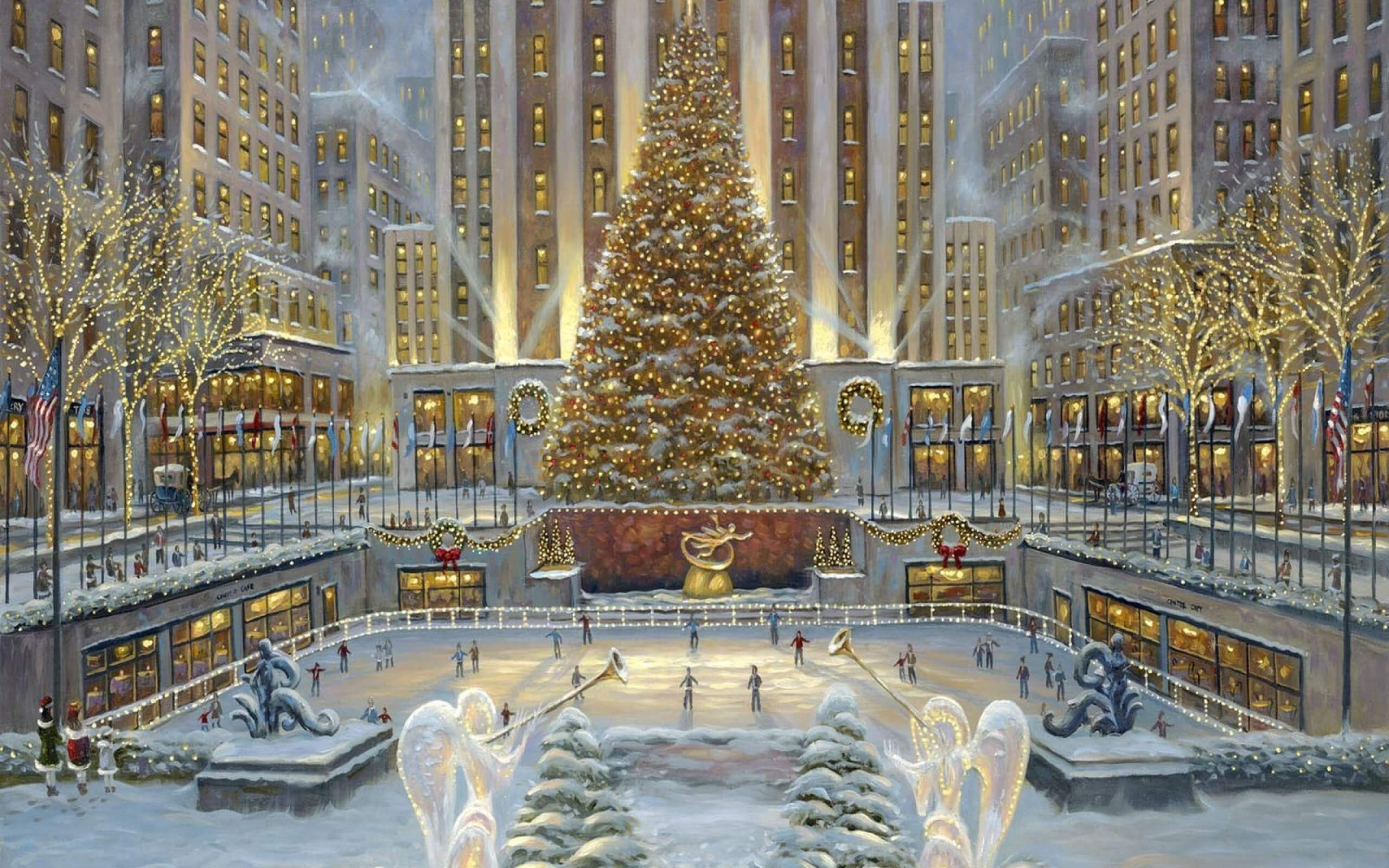 Rockefeller Center albero Natale, 2560x1600 2K+, MacBook Pro