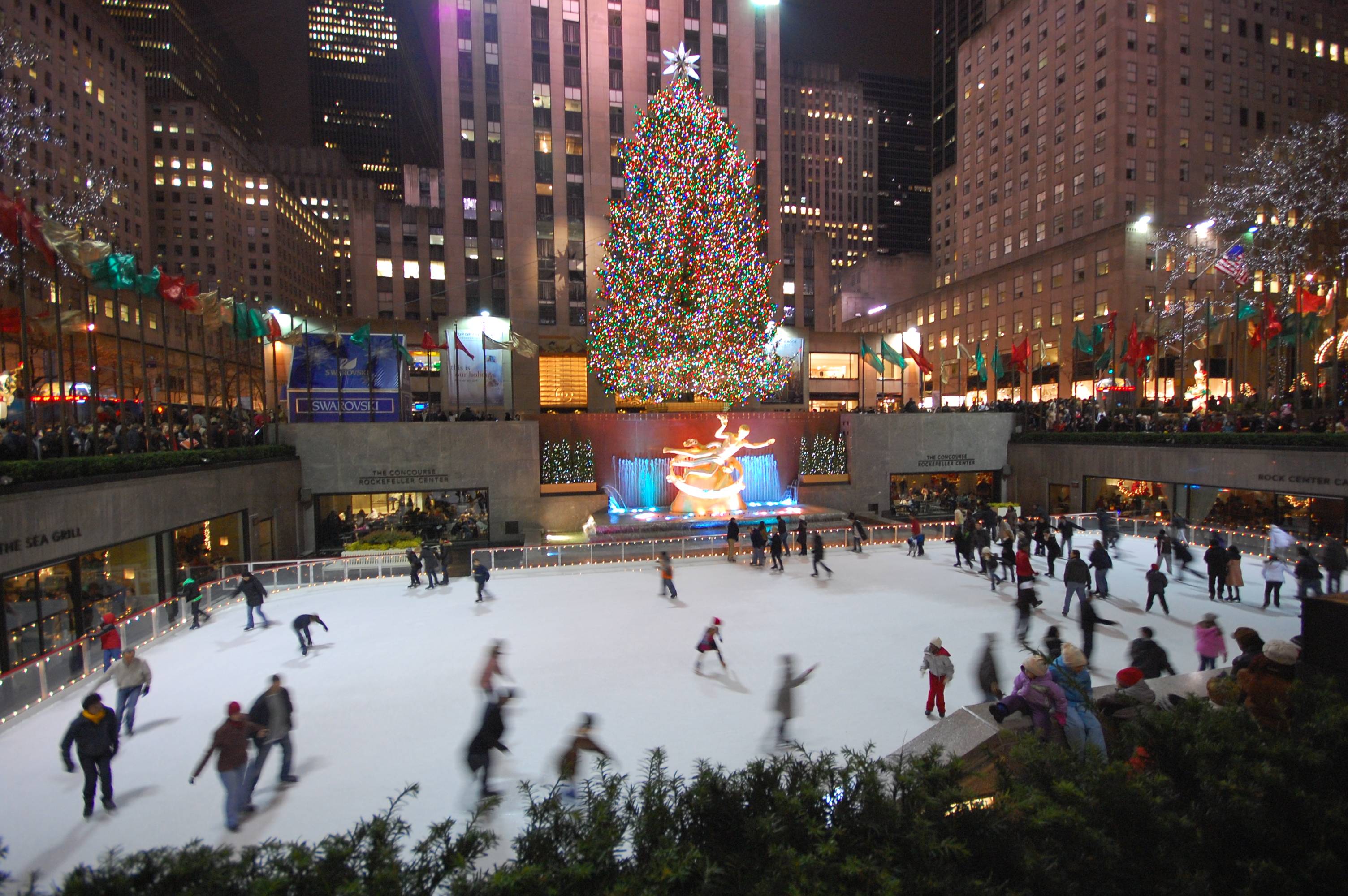 Pista pattinaggio Rockefeller Center Natale, 3008x2000 2K+, PC