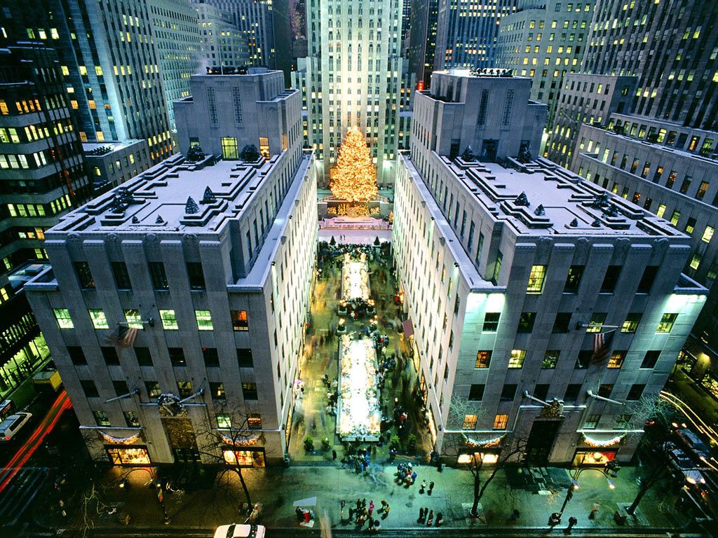 Rockefeller Center Natale New York, 1024x768 HD, Desktop