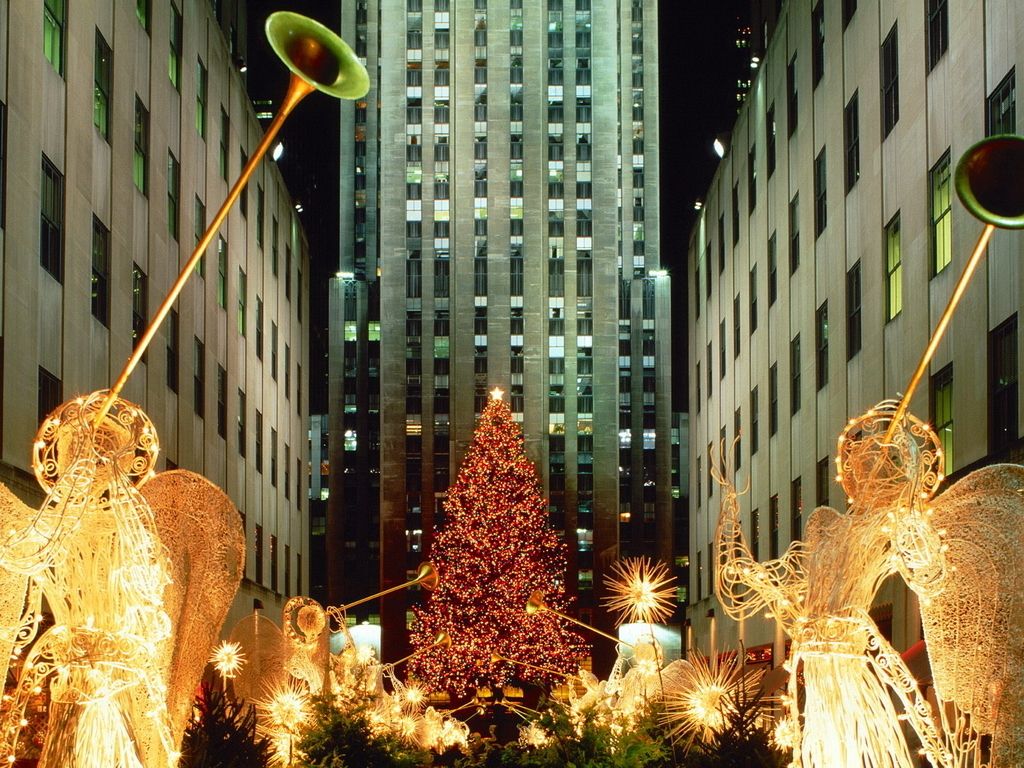 Rockefeller Center Natale New York, 1920x1080 Full HD 1080p, Desktop