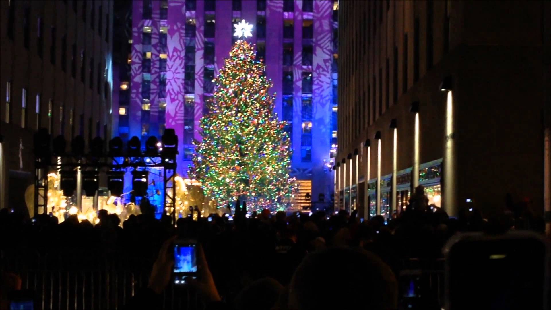 Albero natalizio con testo New York, 1920x1080 Full HD, Desktop