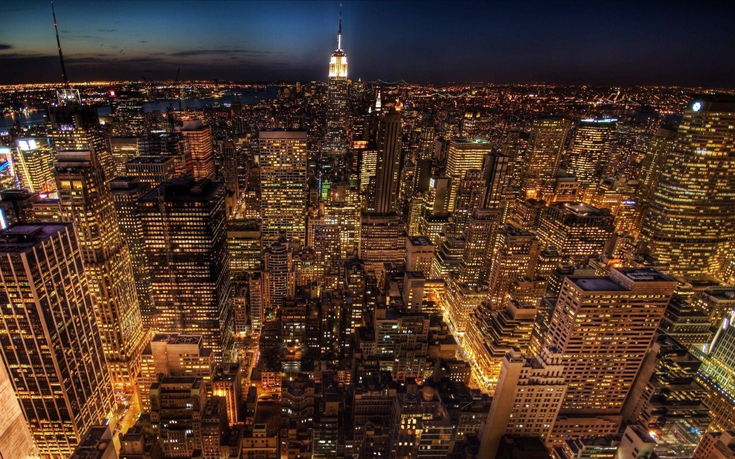 New York skyline notturno, 2560x1600 WQXGA, Desktop
