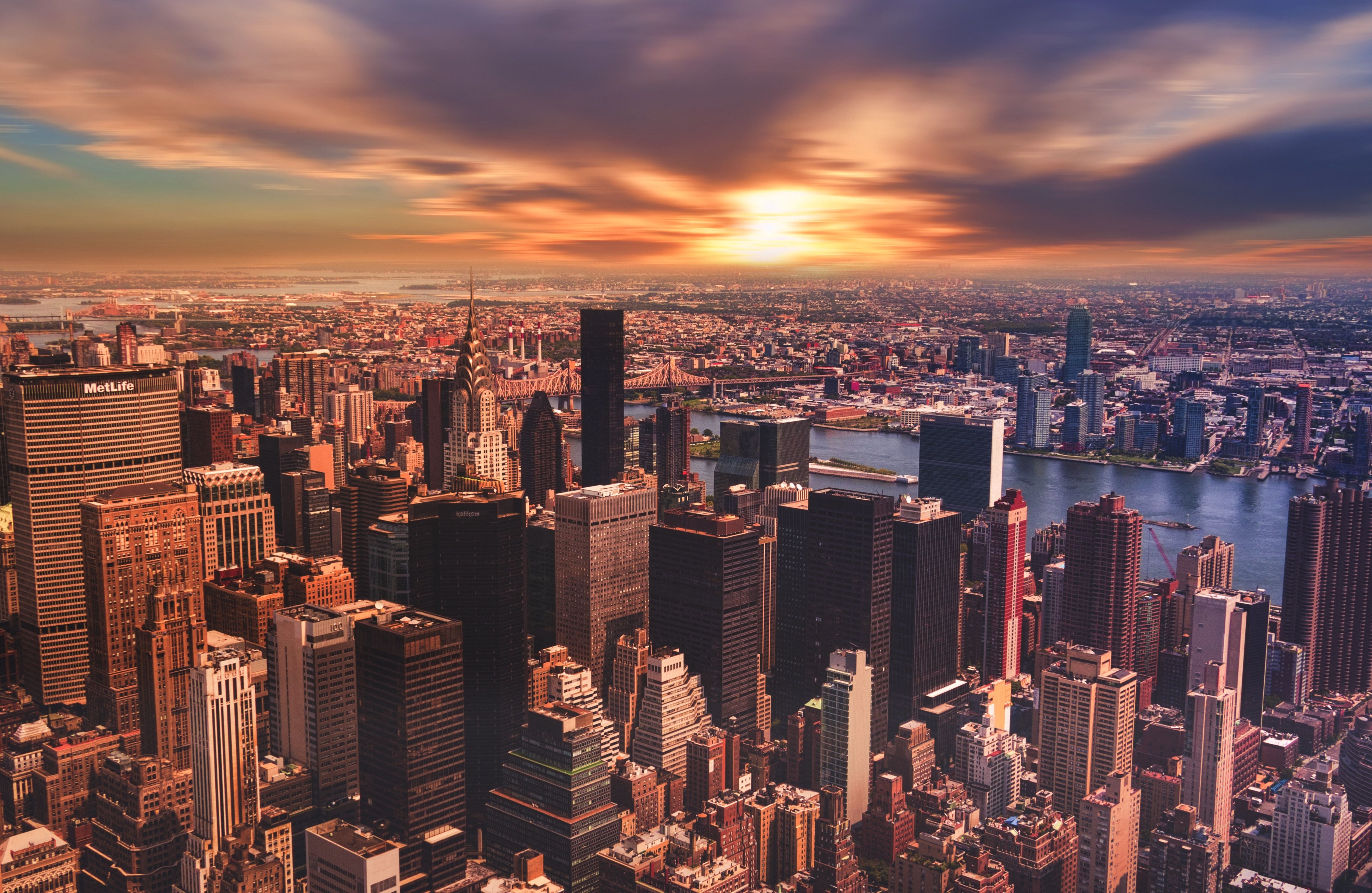 Skyline New York al tramonto, 5103x3320 4K, Desktop 4K