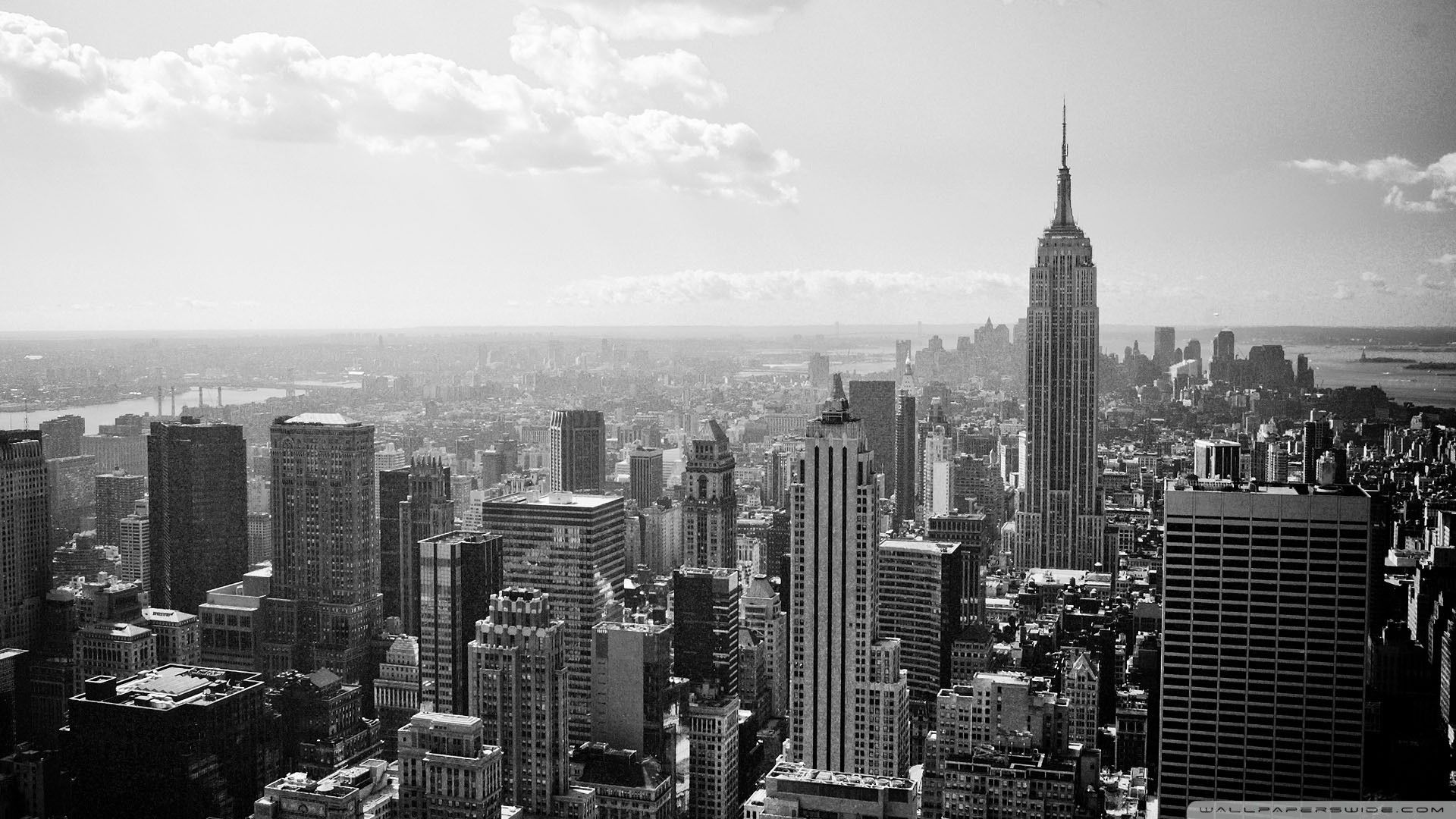 Skyline New York bianco e nero, 1920x1080 Full HD 1080p, Laptop