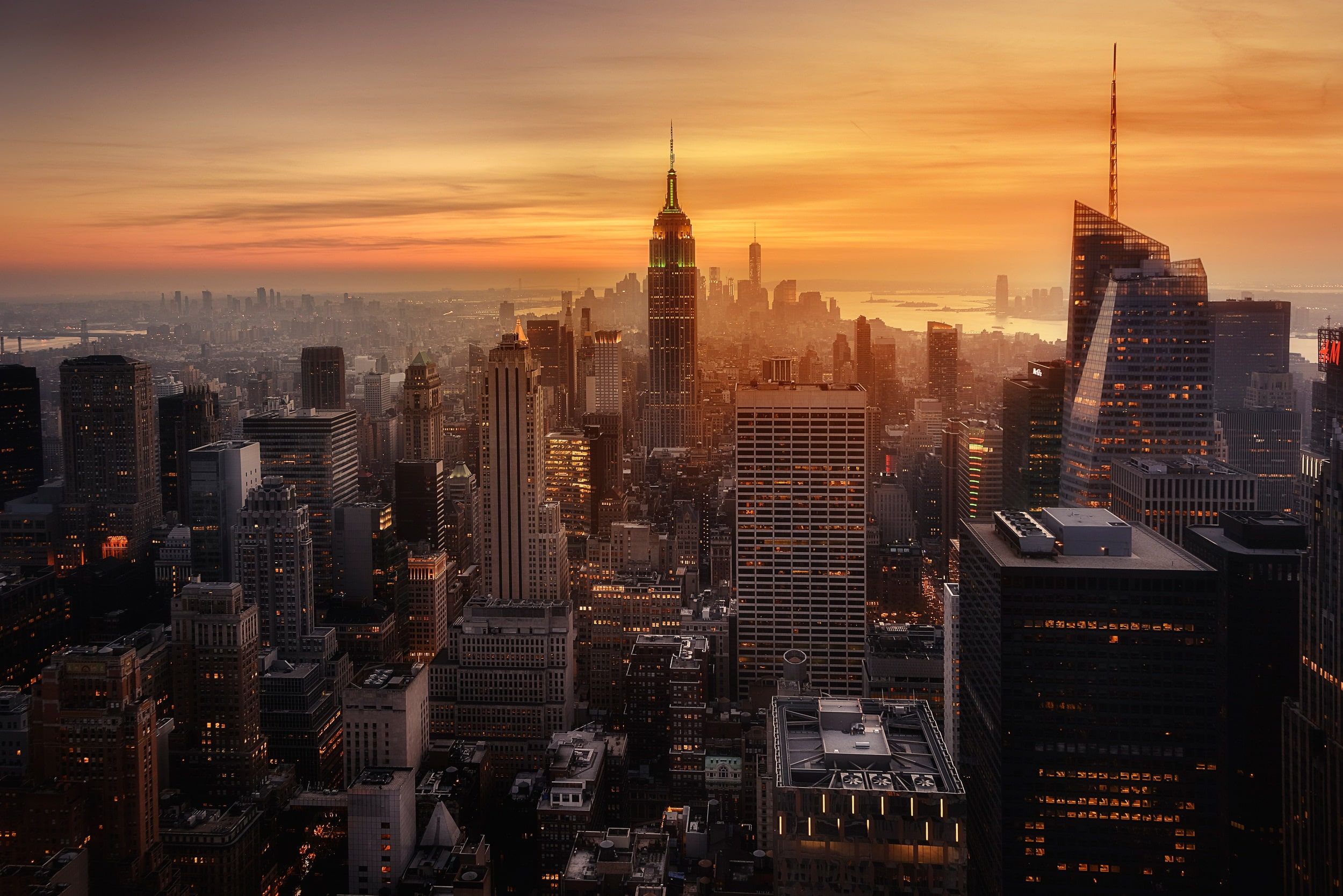Skyline New York al tramonto, 2500x1669 2K, Desktop