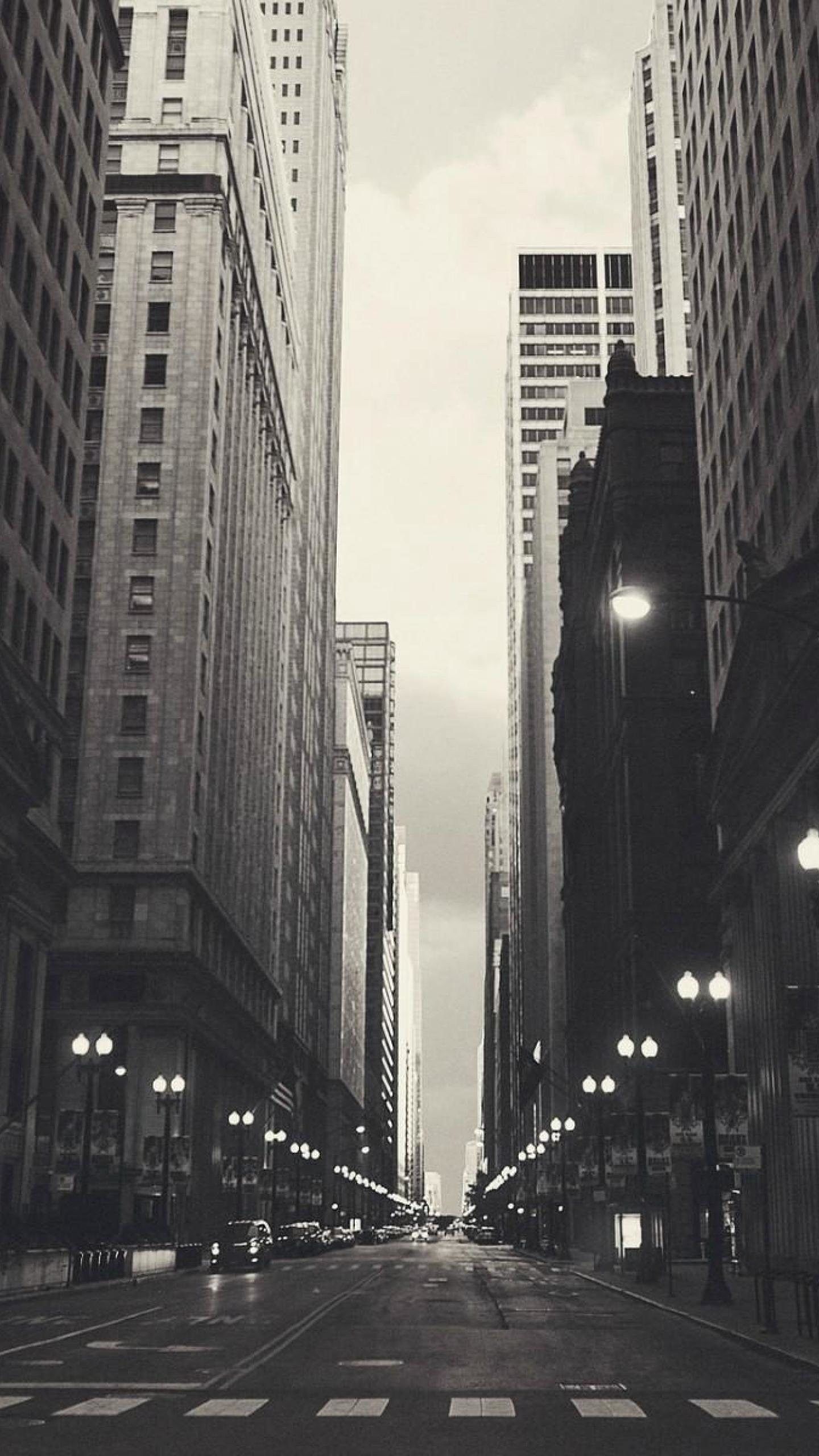 Strada New York bianco e nero, 1440x2560 Full HD Verticale, iPhone