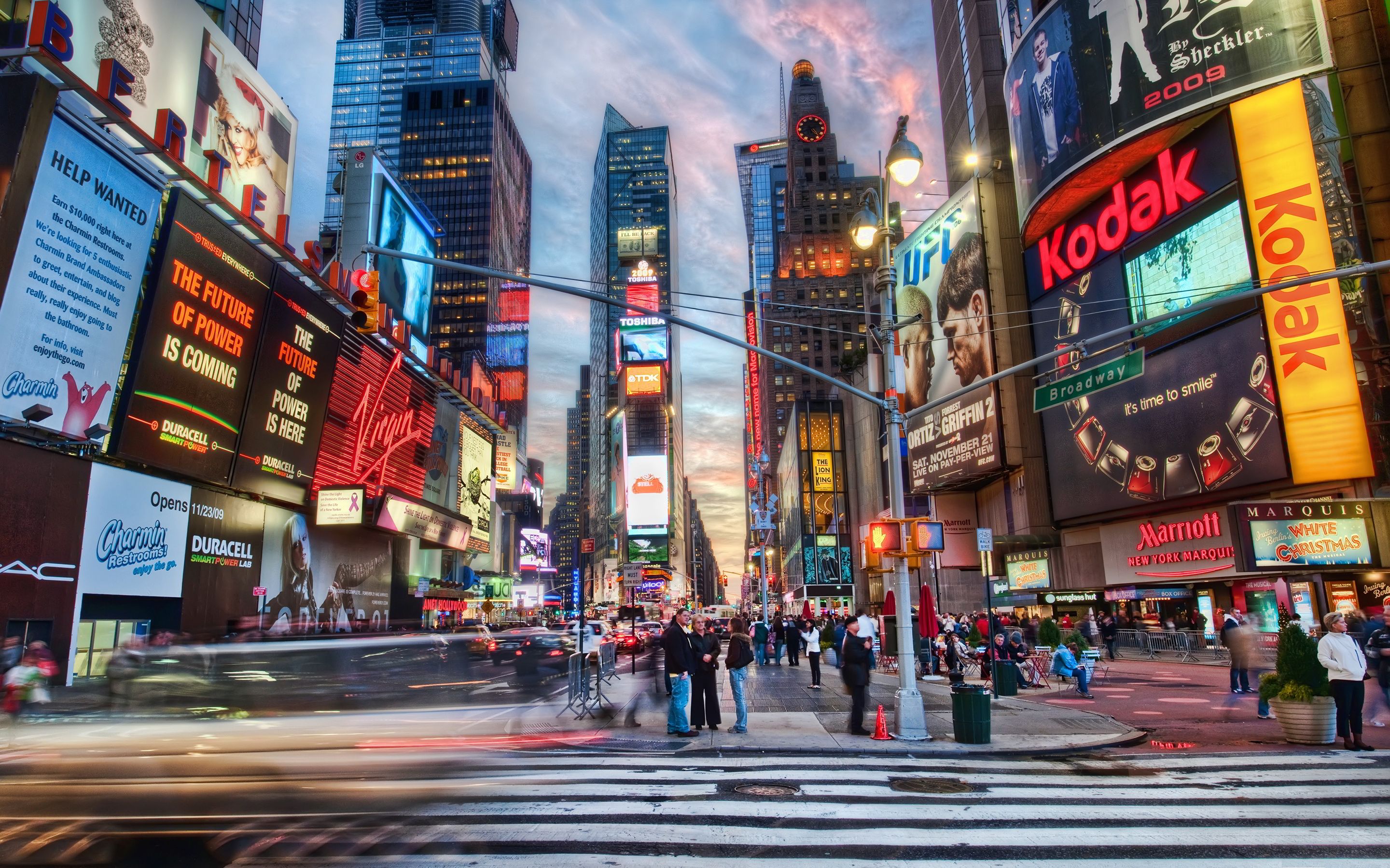 Times Square New York, 2880x1800 2K, Desktop