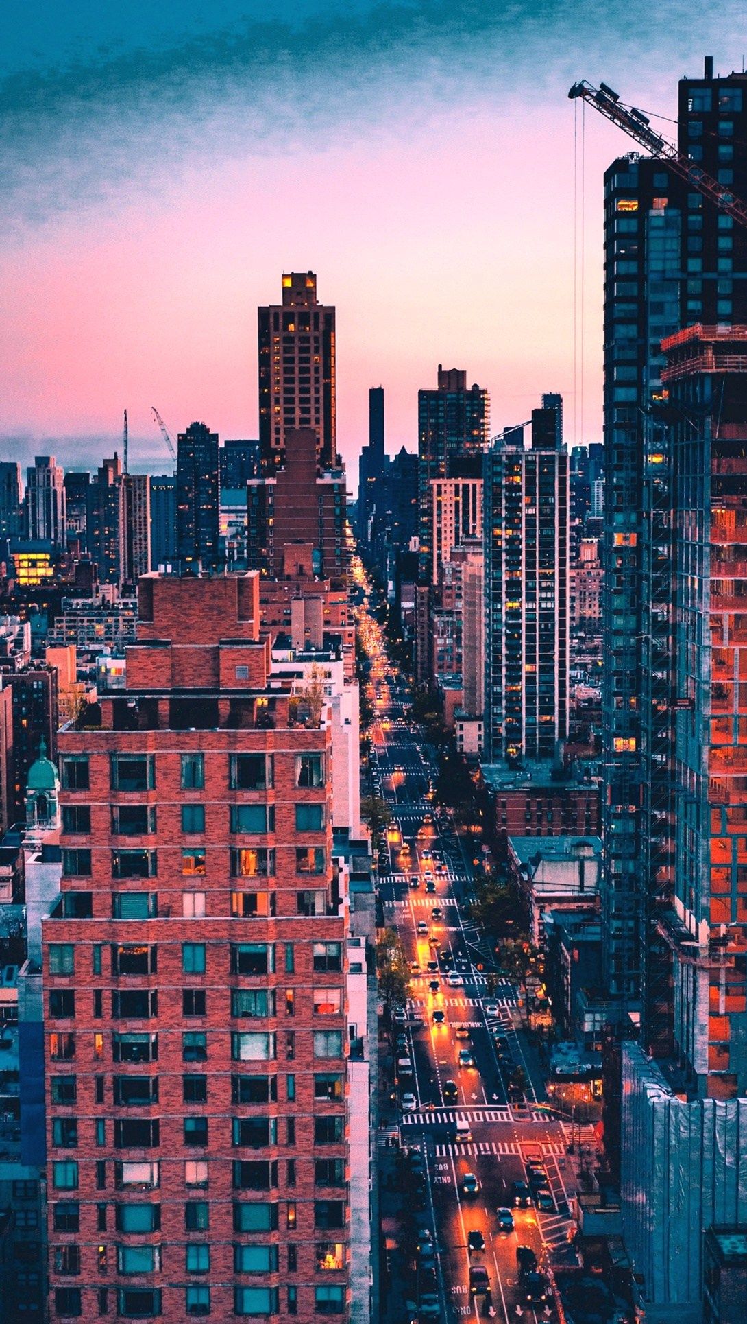 Skyline New York al tramonto, 1090x1930 Verticale, OnePlus