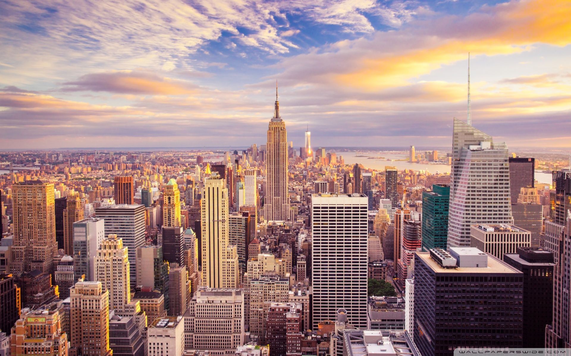 Skyline di New York al tramonto, 1920x1200 WUXGA, Desktop