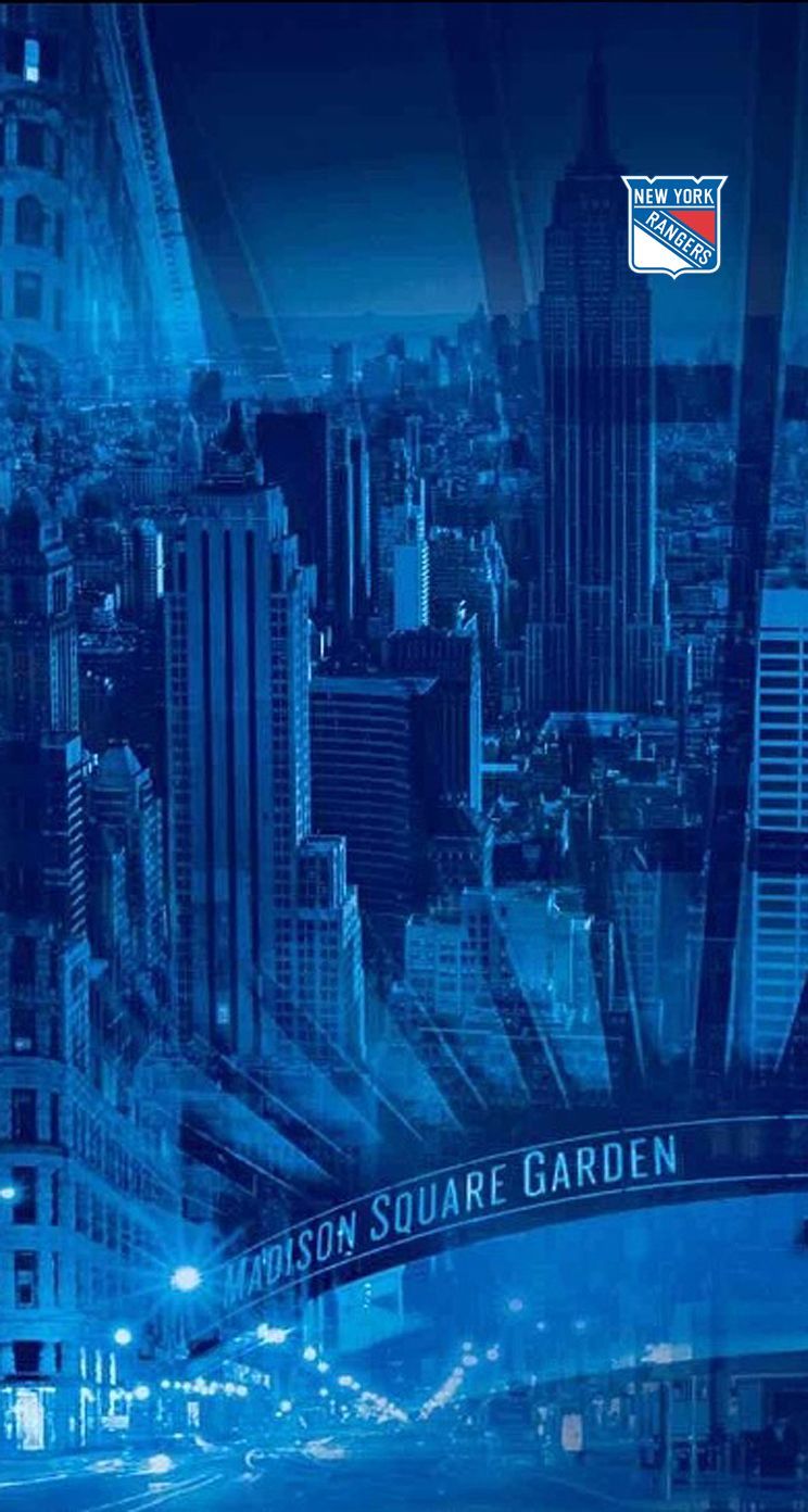 New York Rangers logo skyline, hockey, 744x1392 Full HD Verticale, iPhone Pro